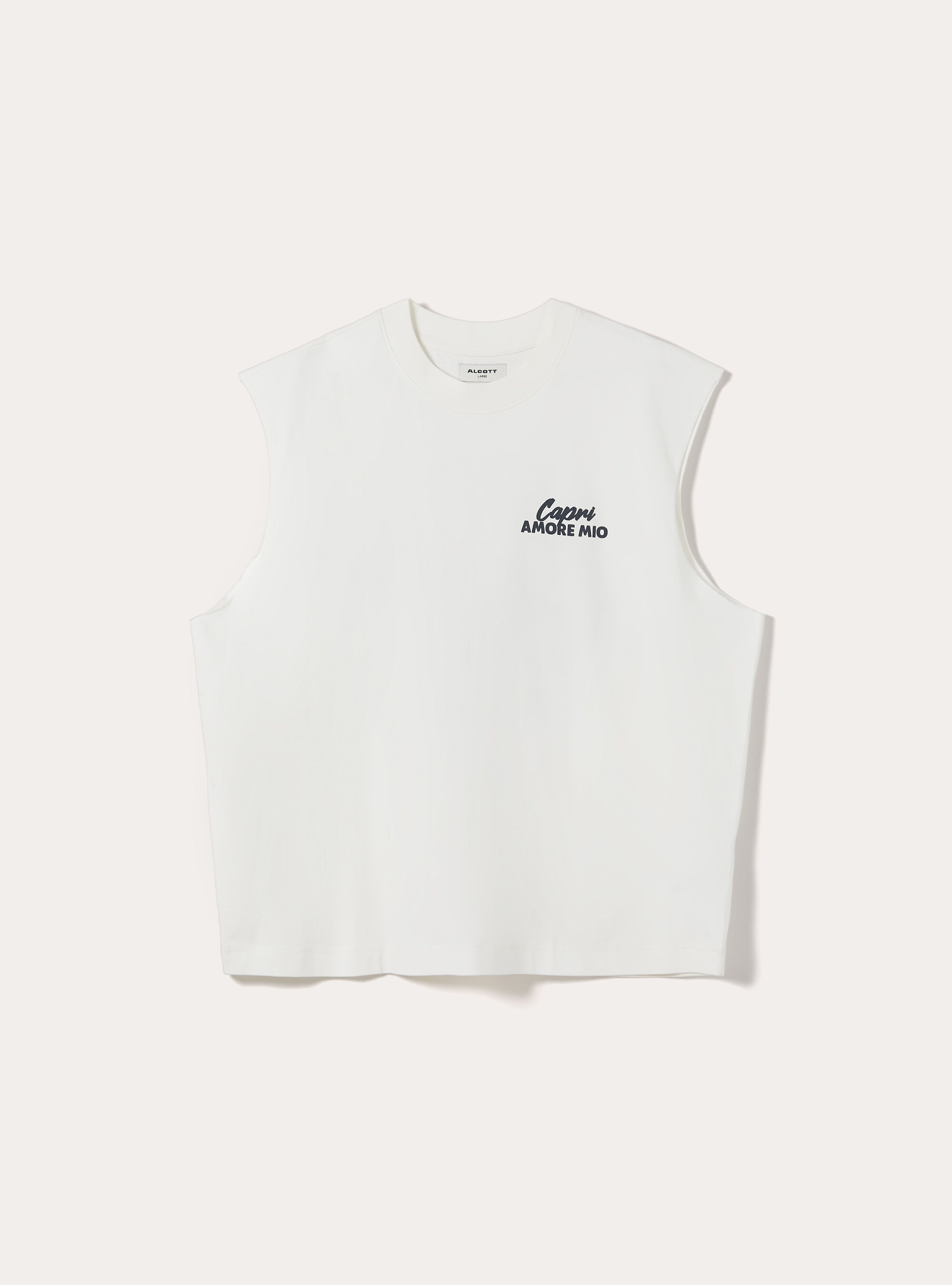 Canotta boxy fit capri amore mio, WH2 WHITE
