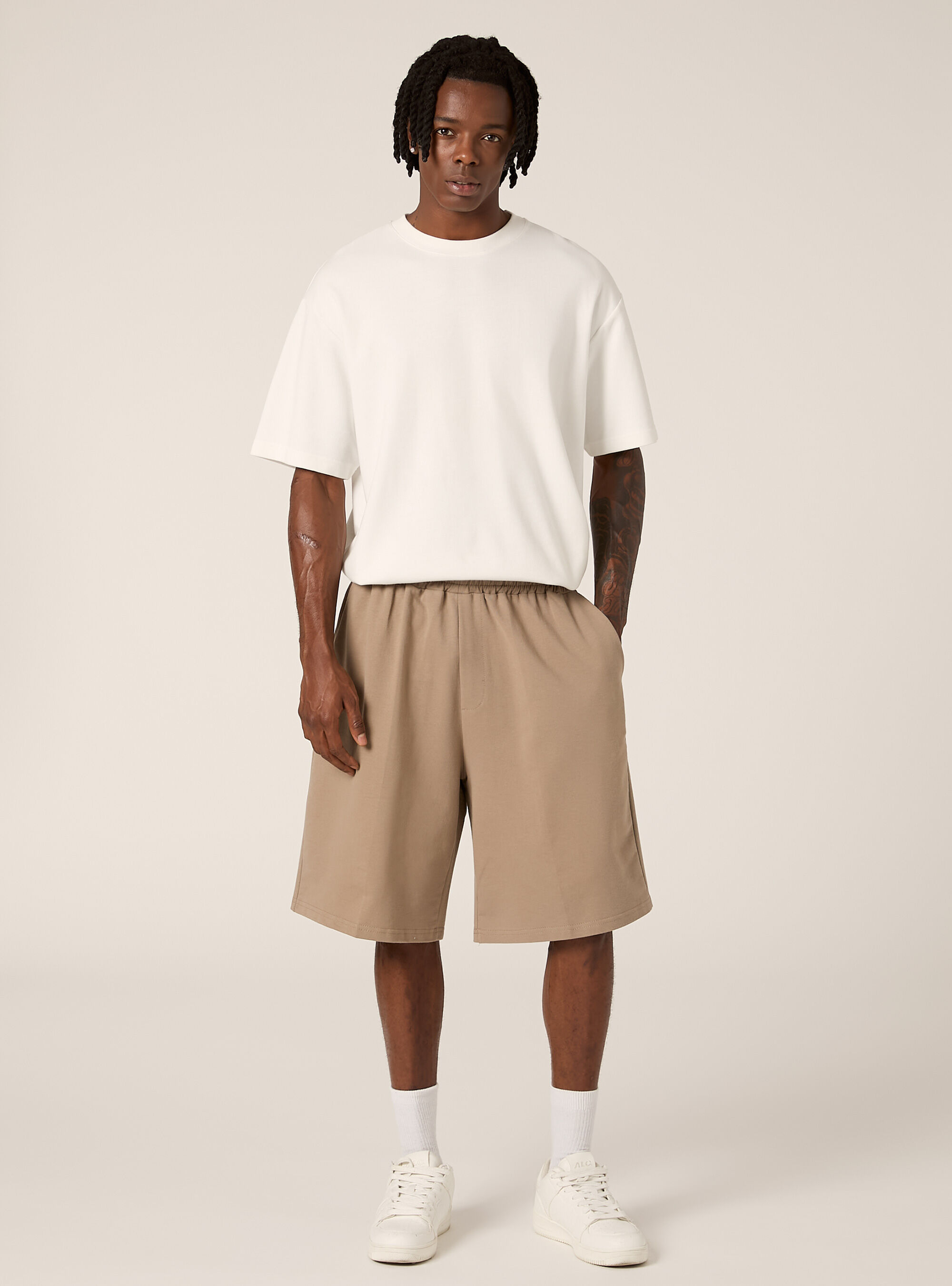 Loose Fit Bermuda Shorts, BR2 BROWN MEDIUM