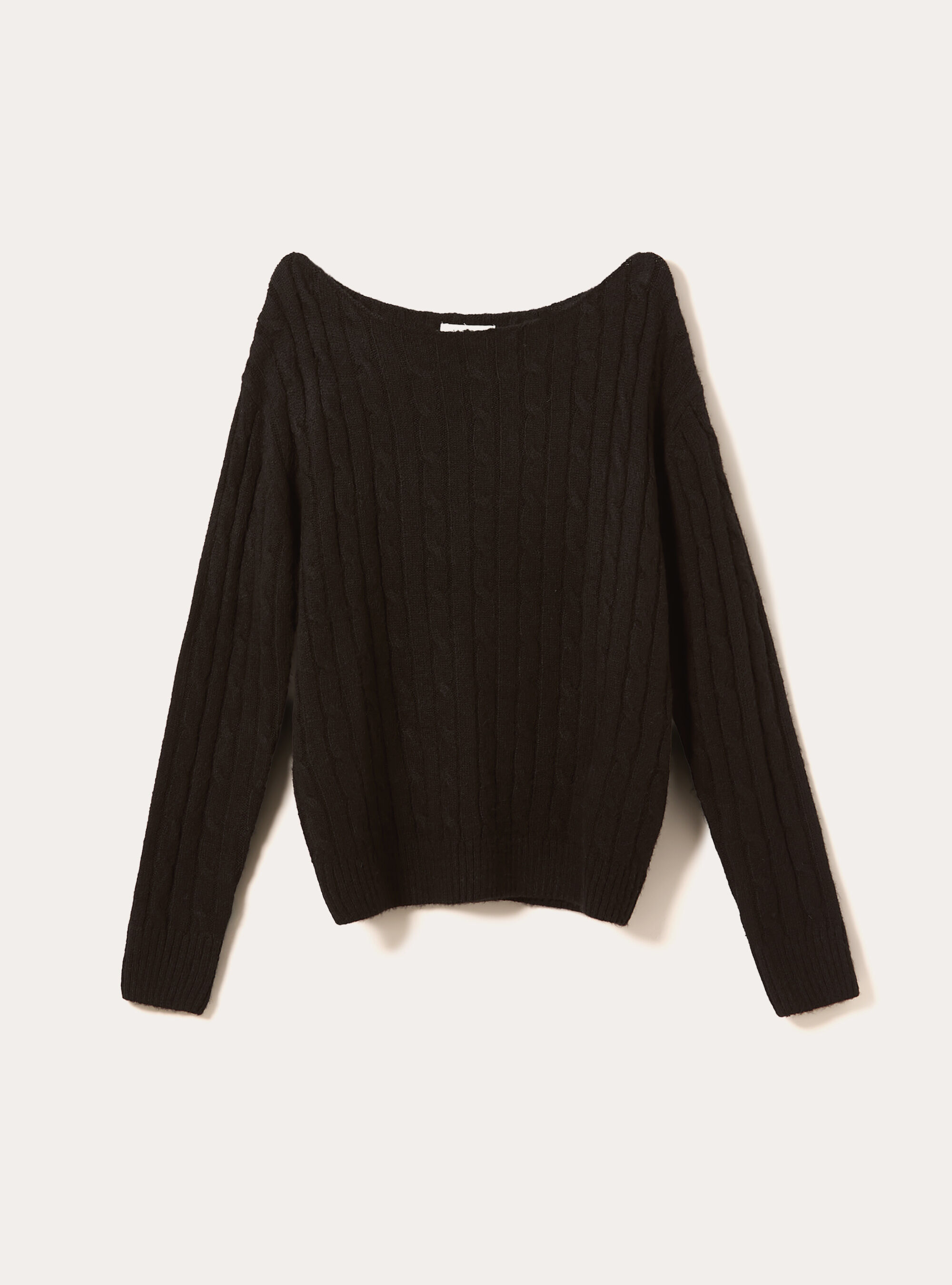 Pullover mit U-Boot-Ausschnitt, BK1 BLACK