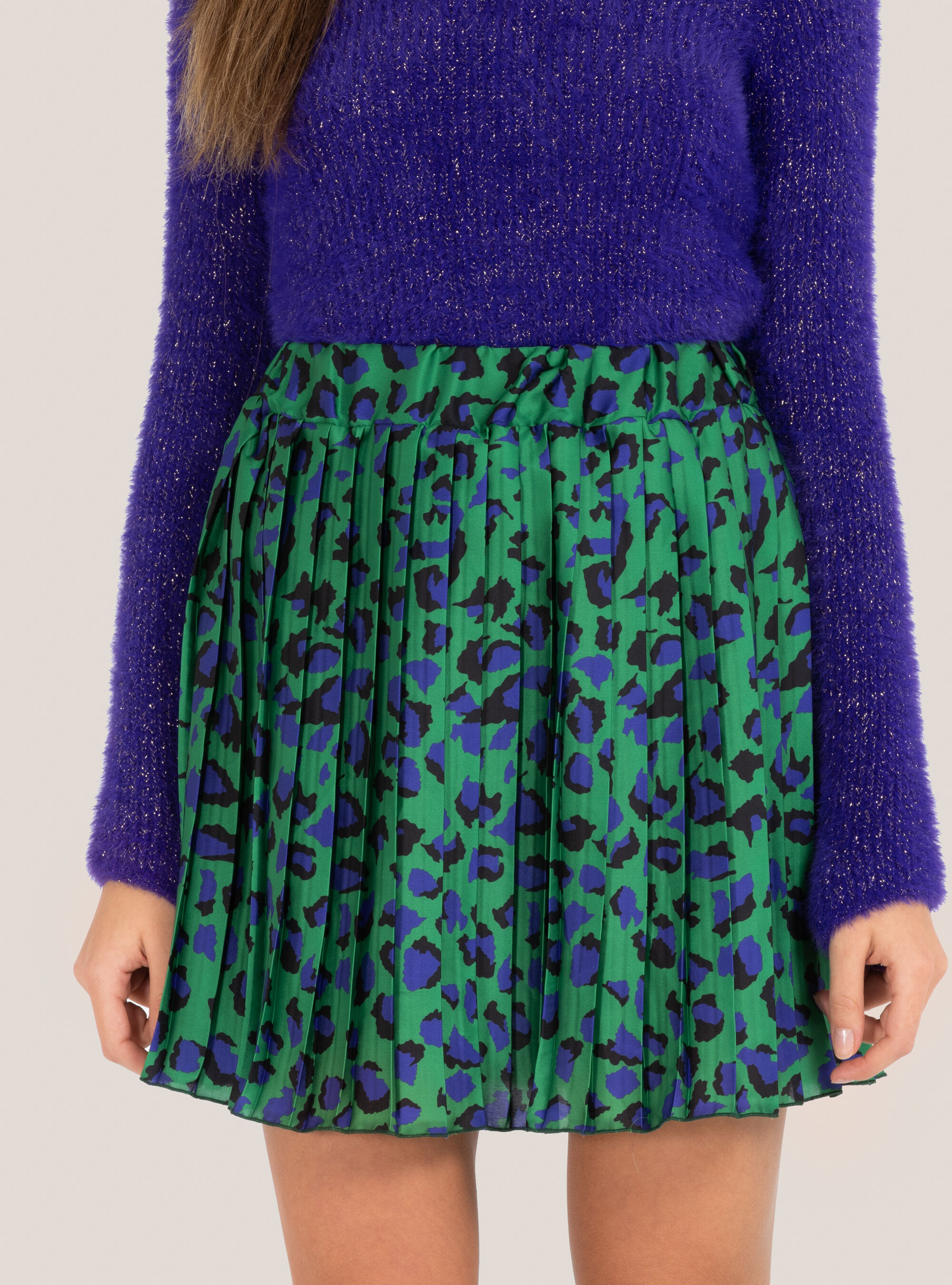 Gonna cheap plissettata animalier