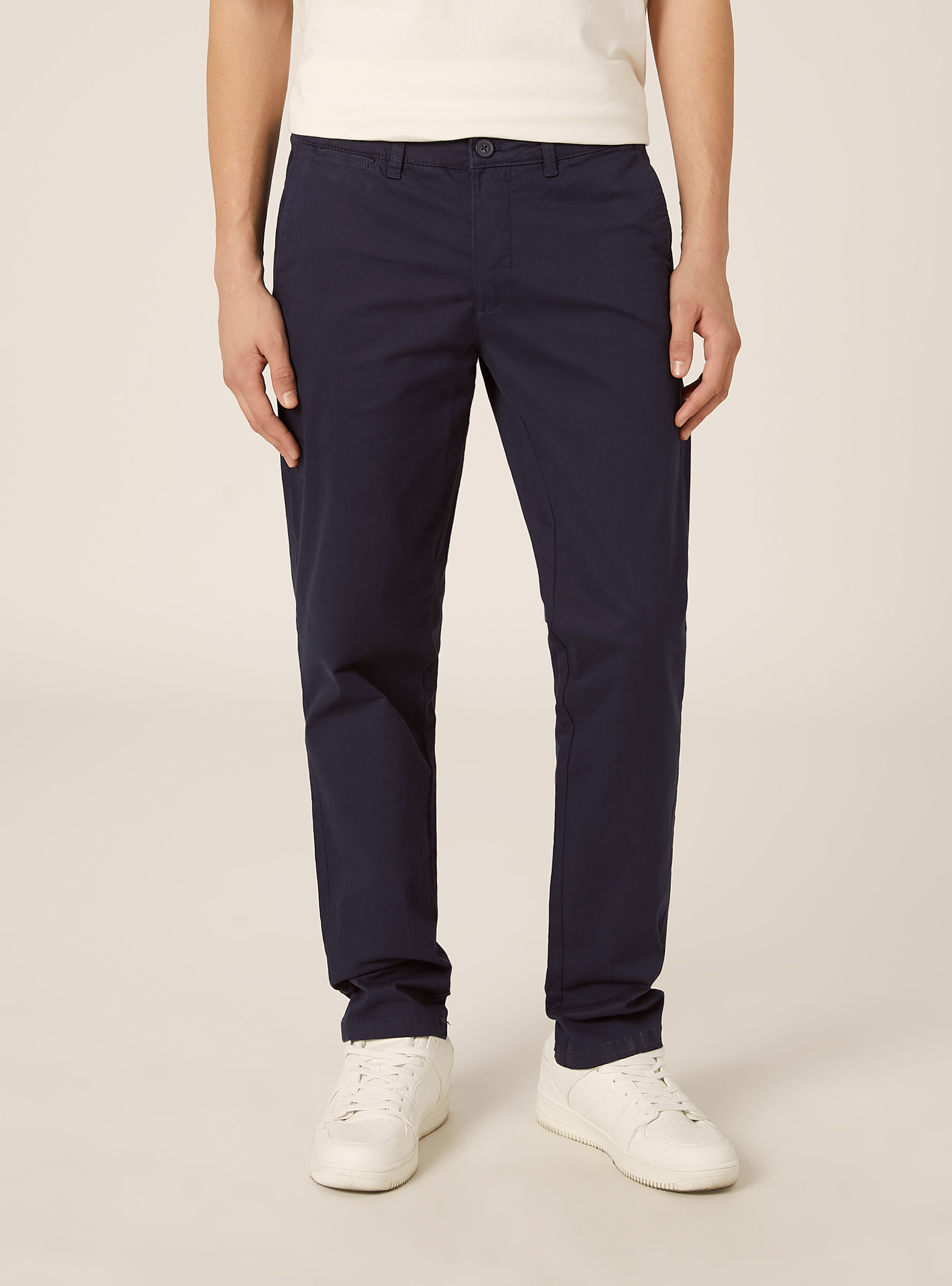 Skinny Fit Chino-Hose aus Stretch-Twill, BL1 BLUE DARK