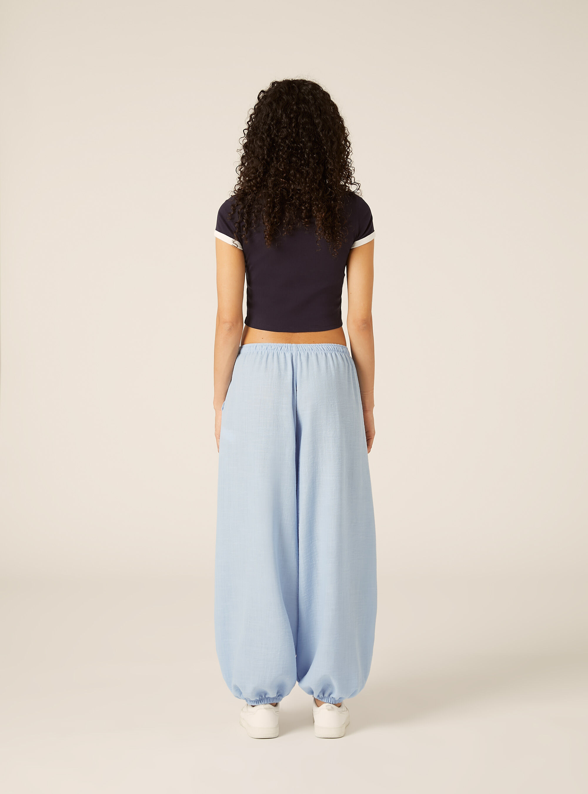 Pantaloni balloon fit, AZZURRO CHIARO