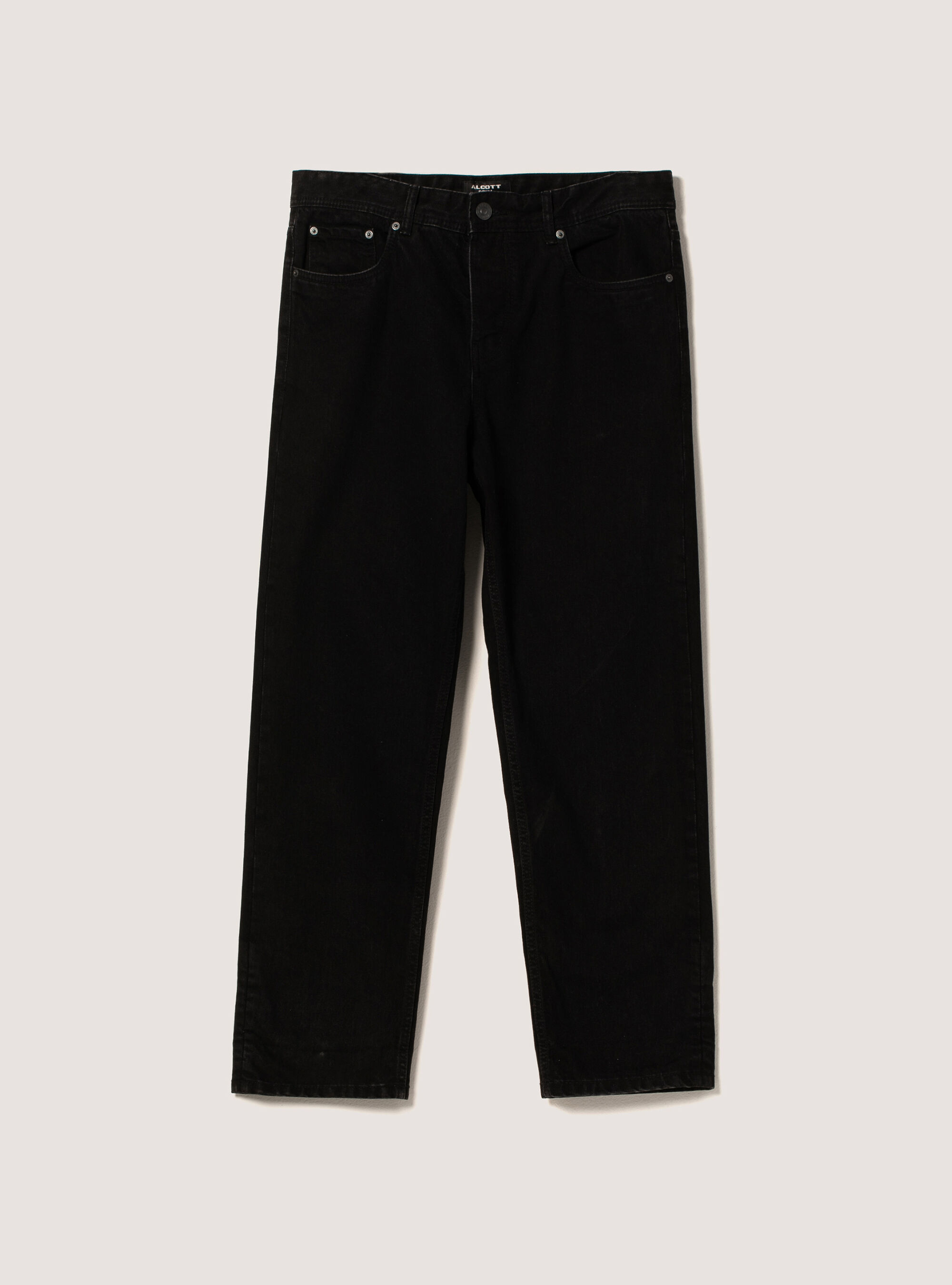 Jeans en coton de type "dad fit", C101 BLACK