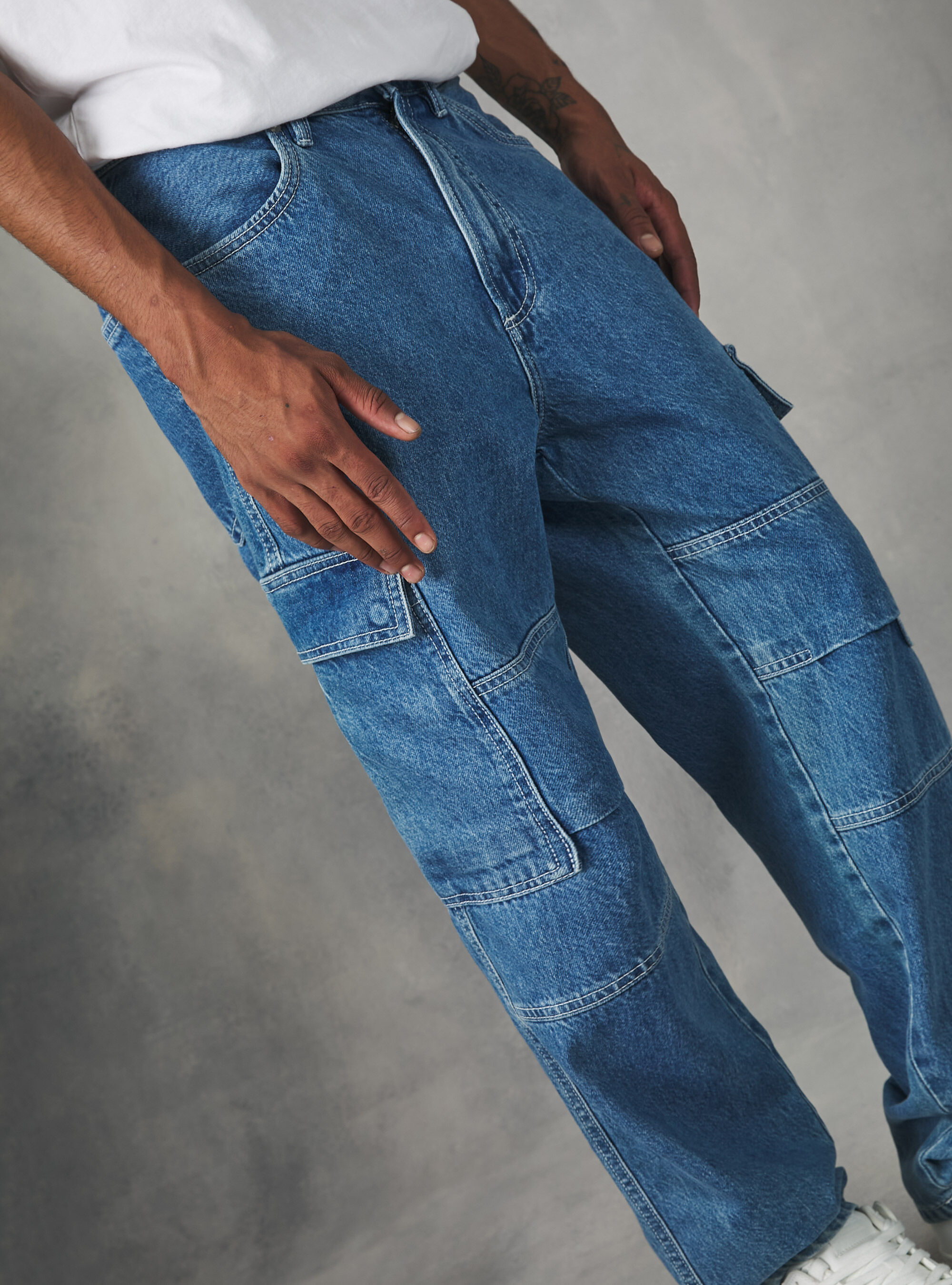 Jeans uomo cargo top
