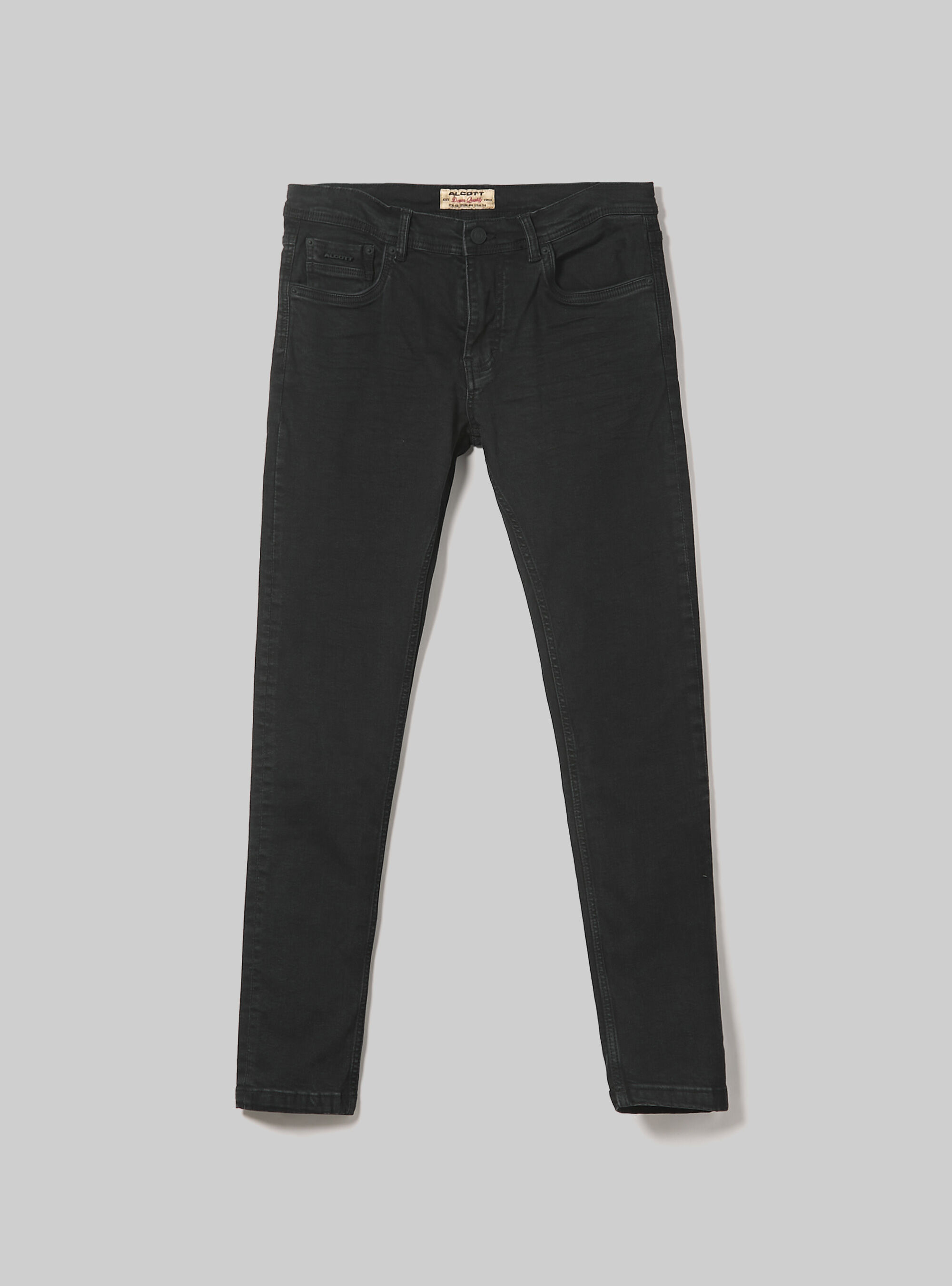 Black super skinny stretch jeans top