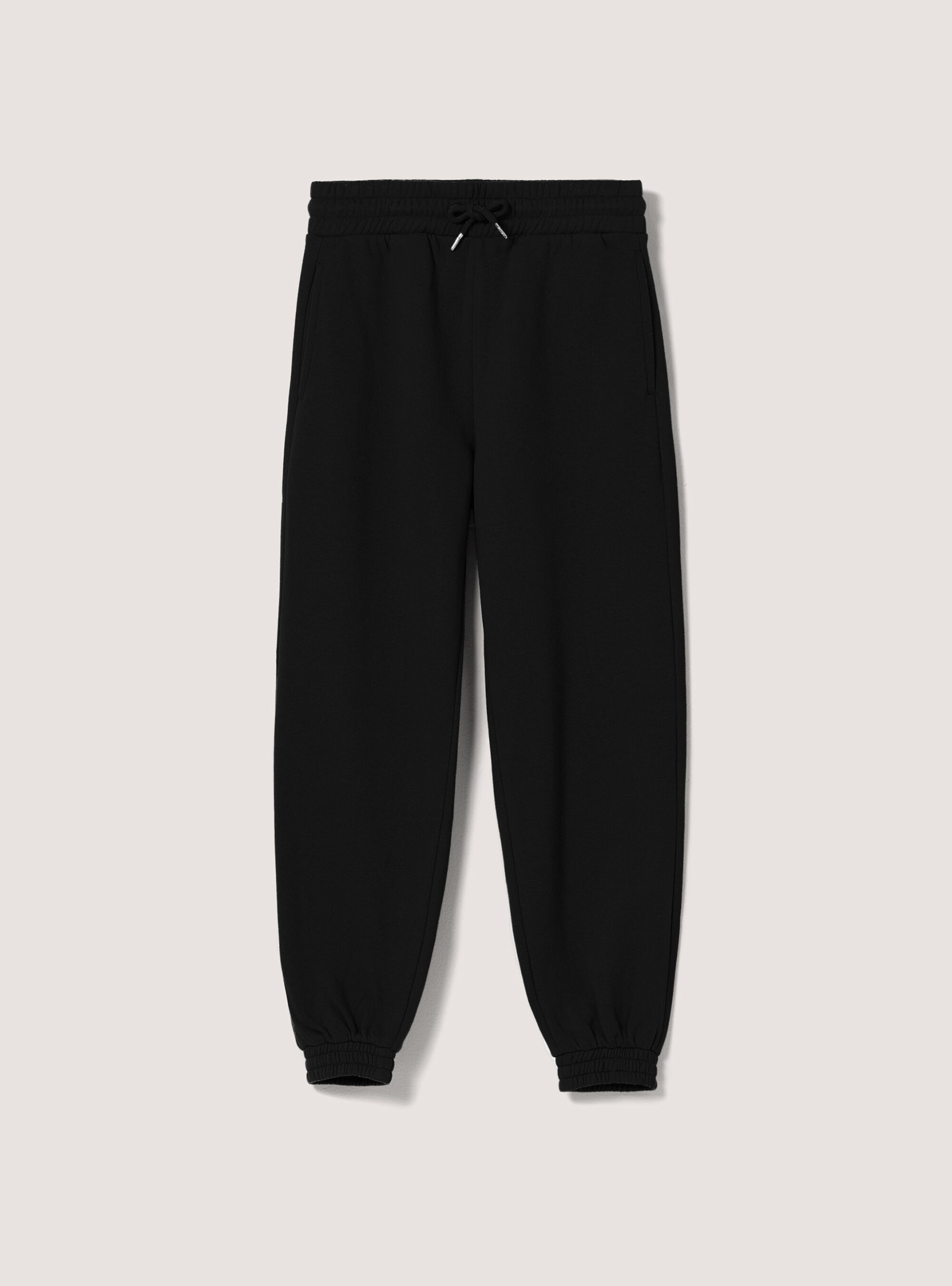 Plush jogger trousers, BK1 BLACK