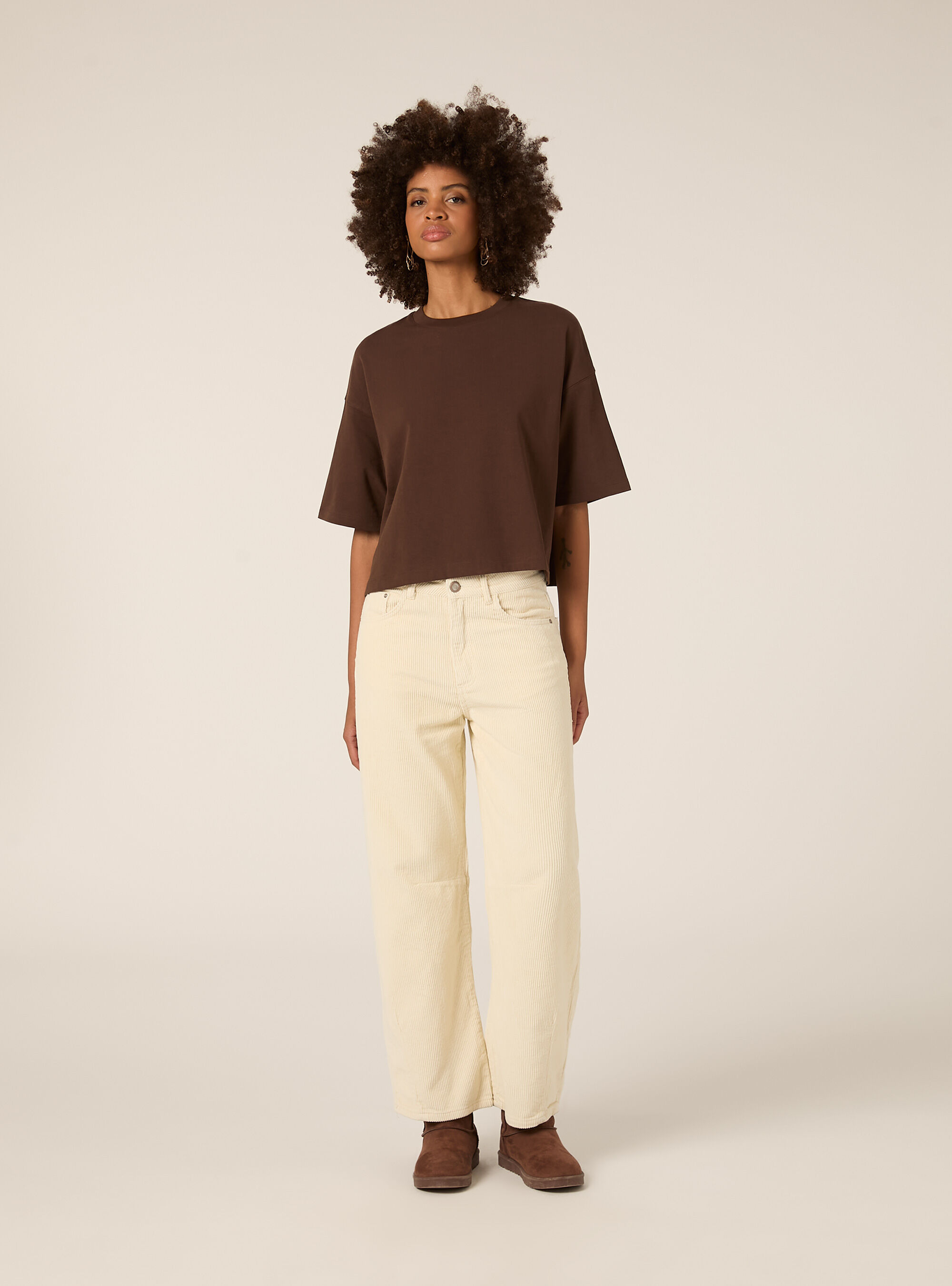 Balloon velvet pants