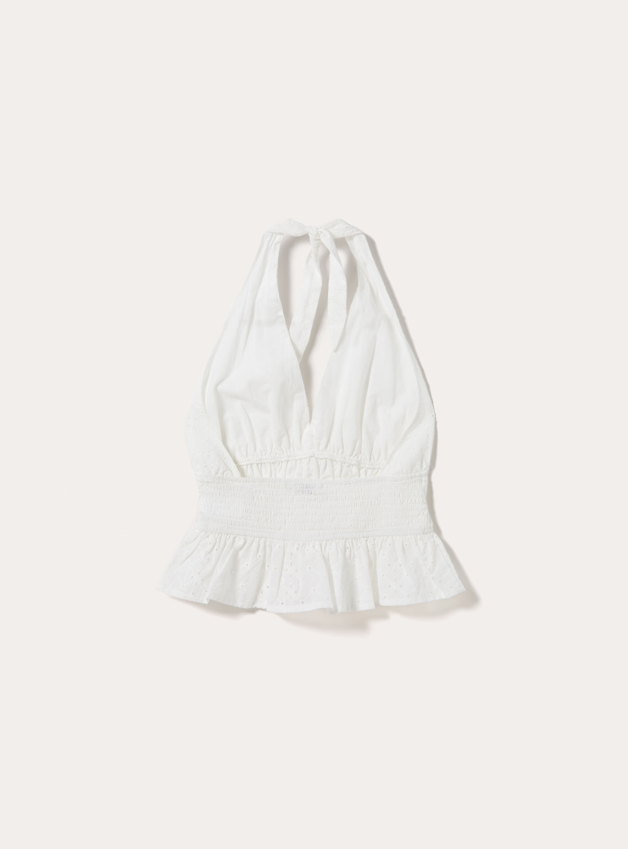 Blusa top in sangallo, WH2 WHITE