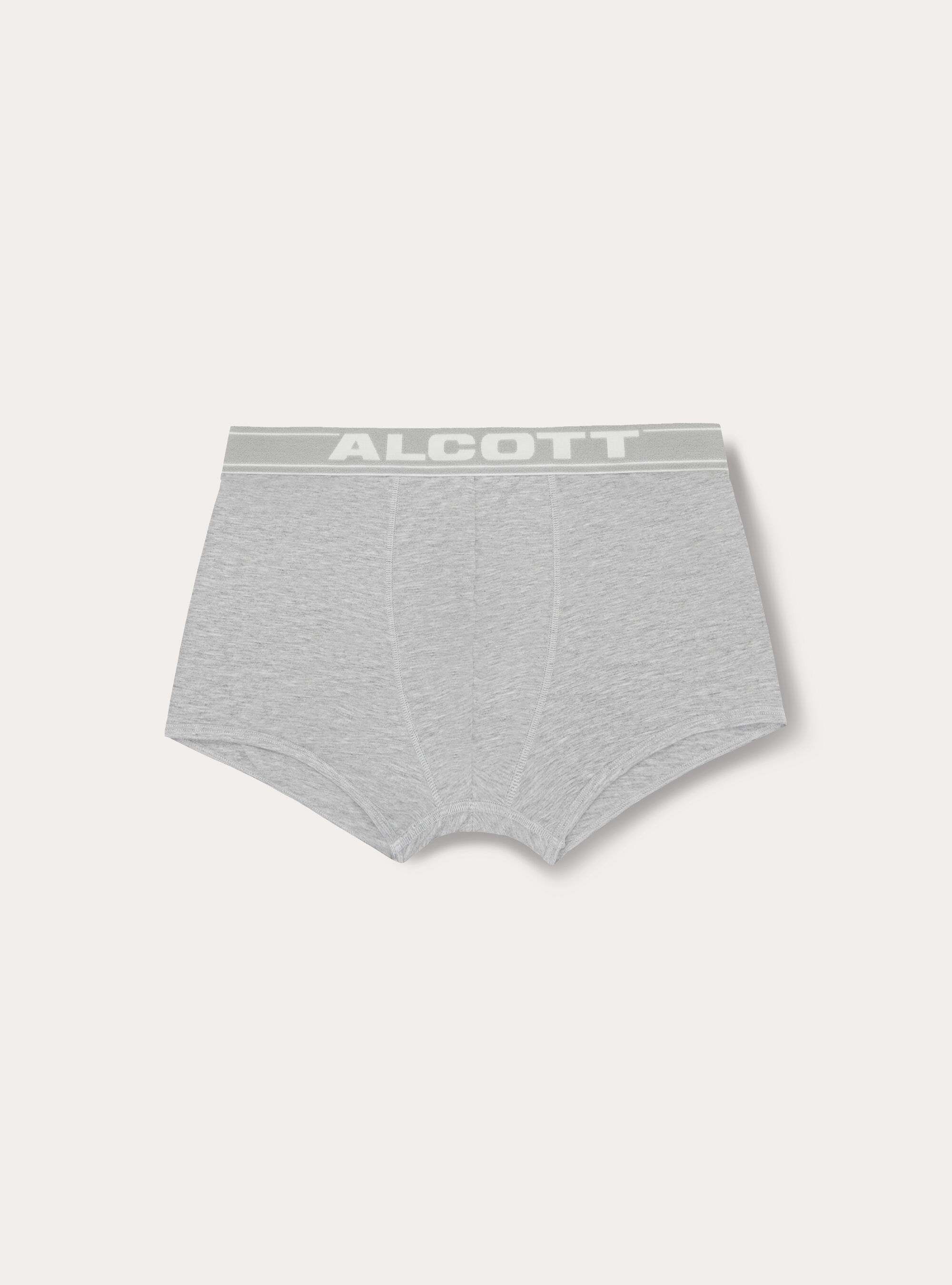 Boxer basico in jersey  elastico logato, MGY3 GREY MEL LIGHT