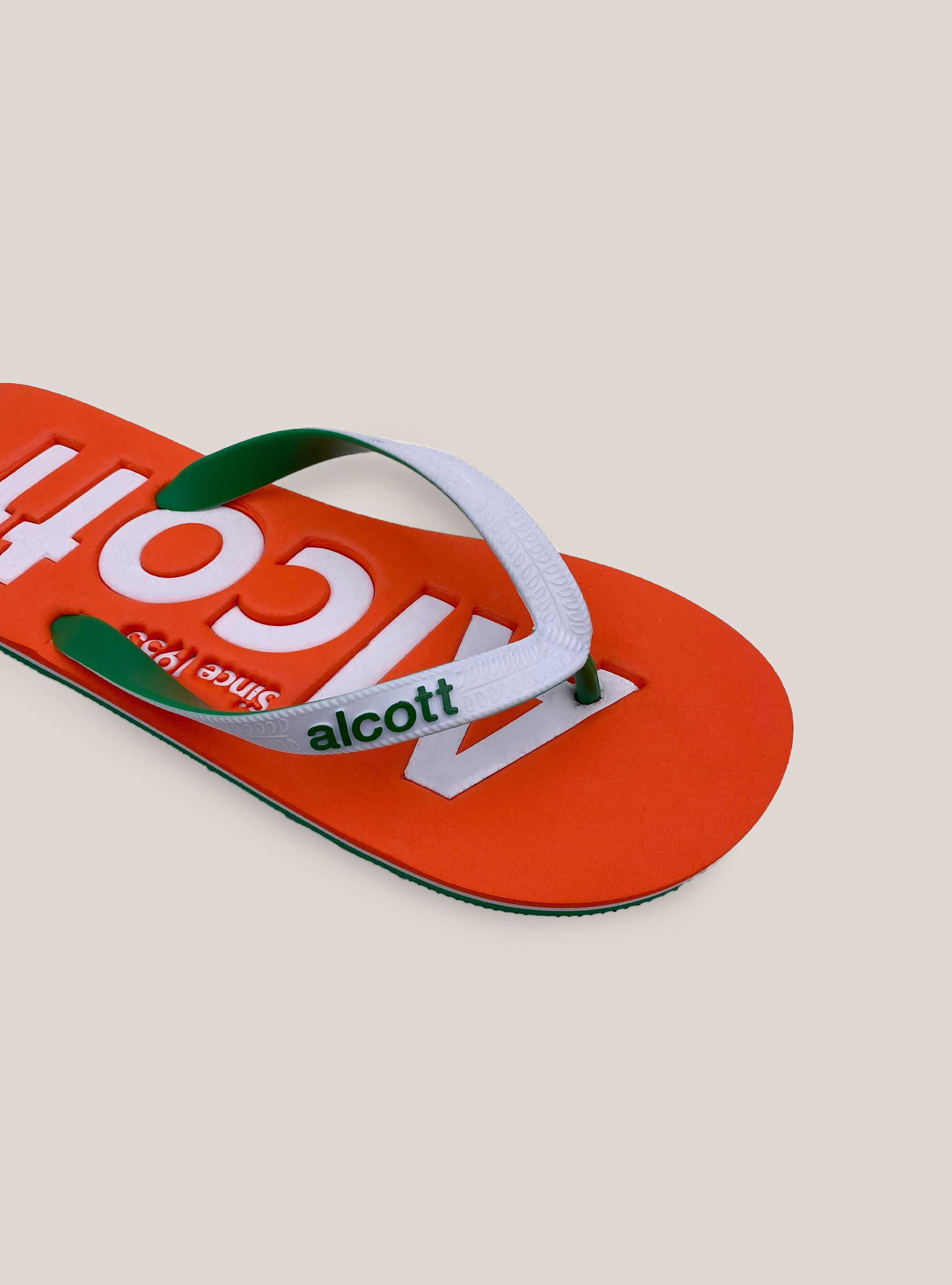 Infradito con logo, C3340 ORANGE