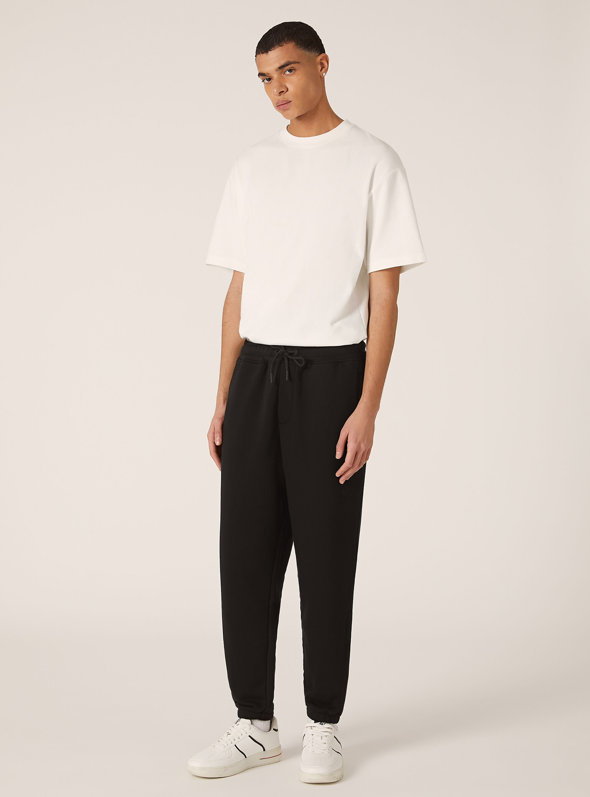 Pantal&oacute;n jogger de felpa, BK1 BLACK