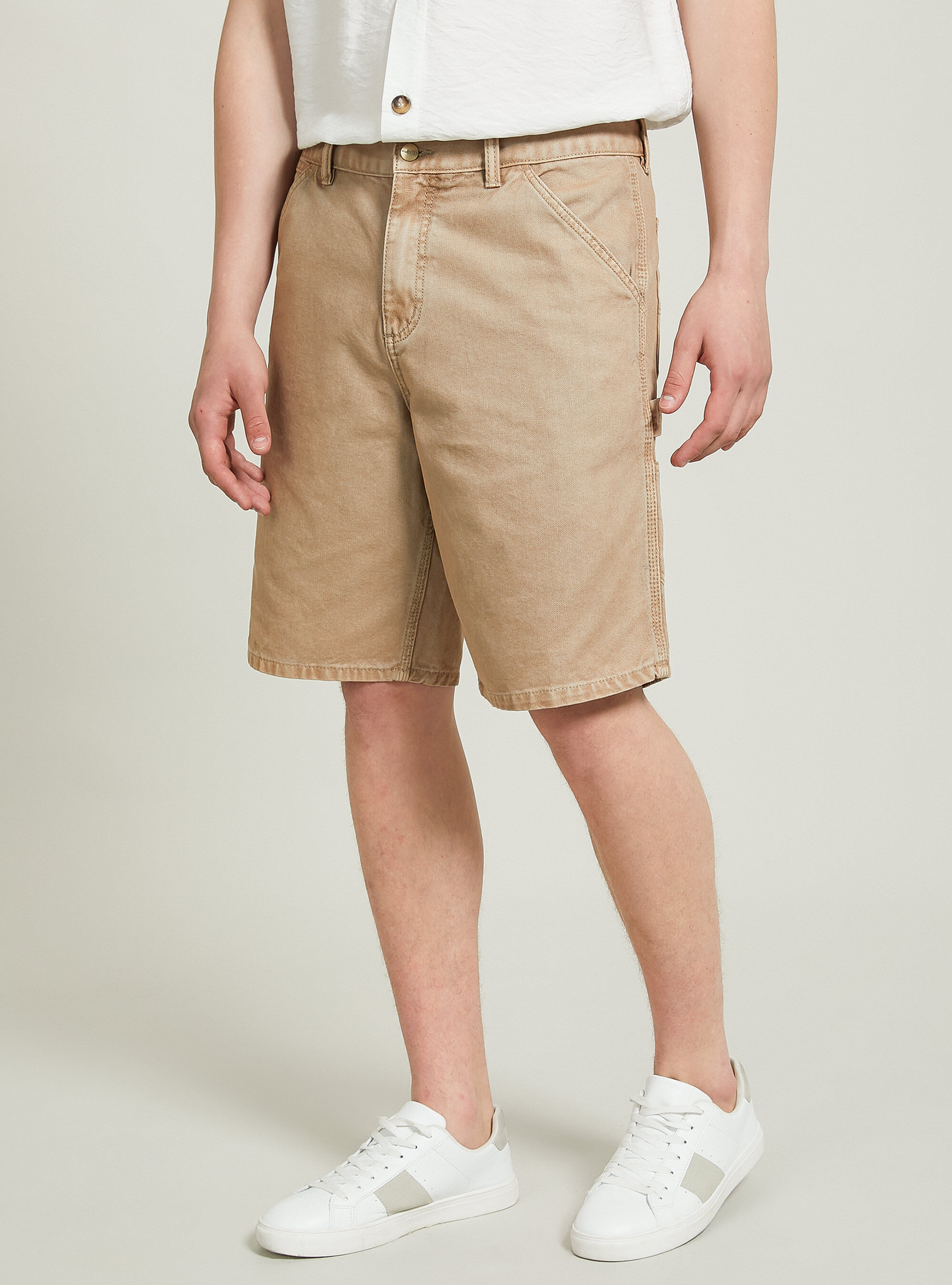 【BAON】Bakoo Carpender Bermuda Cotton Pants Carpenter bermuda pants - Hamong | 60% - Asian Fashion
