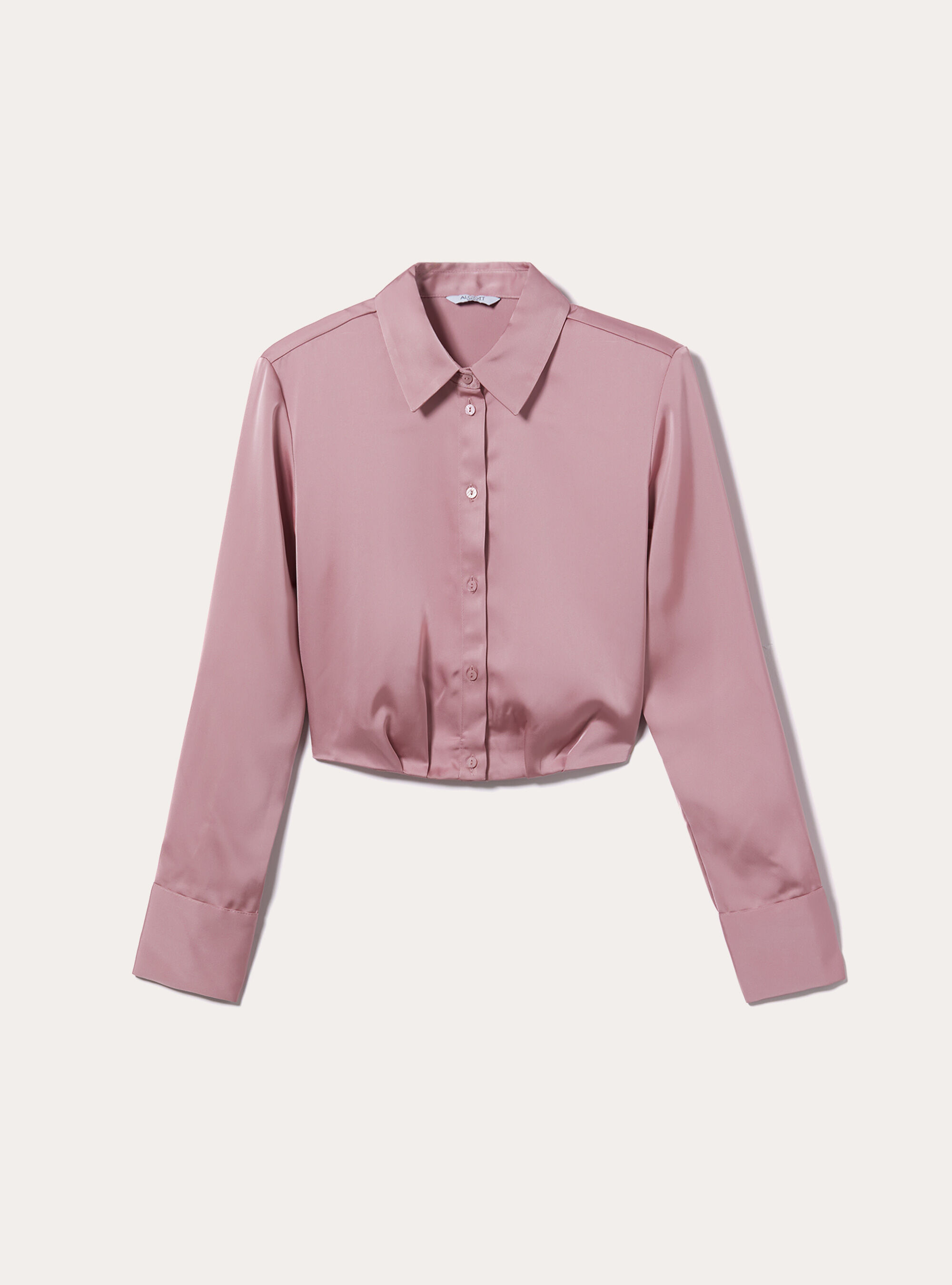 Cropped satin shirt | Alcott | Women's Shirts and Blouse