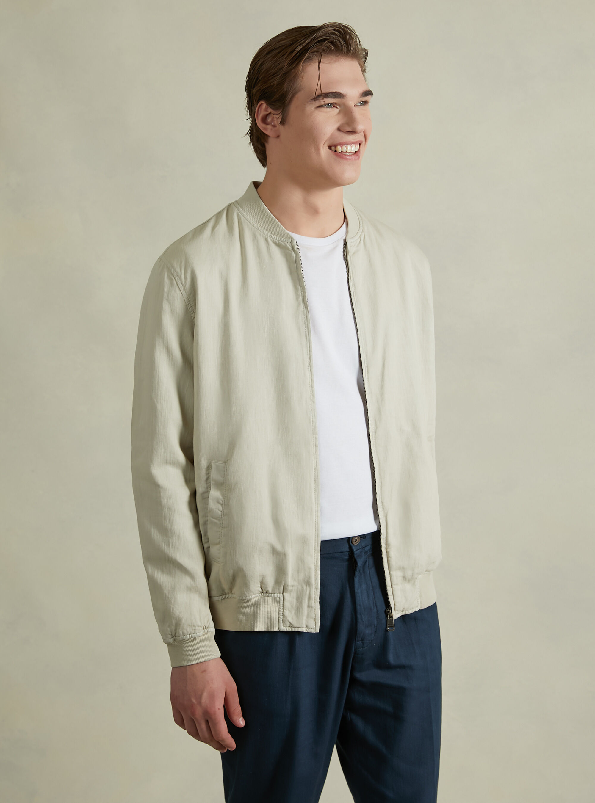 Linen bomber jacket