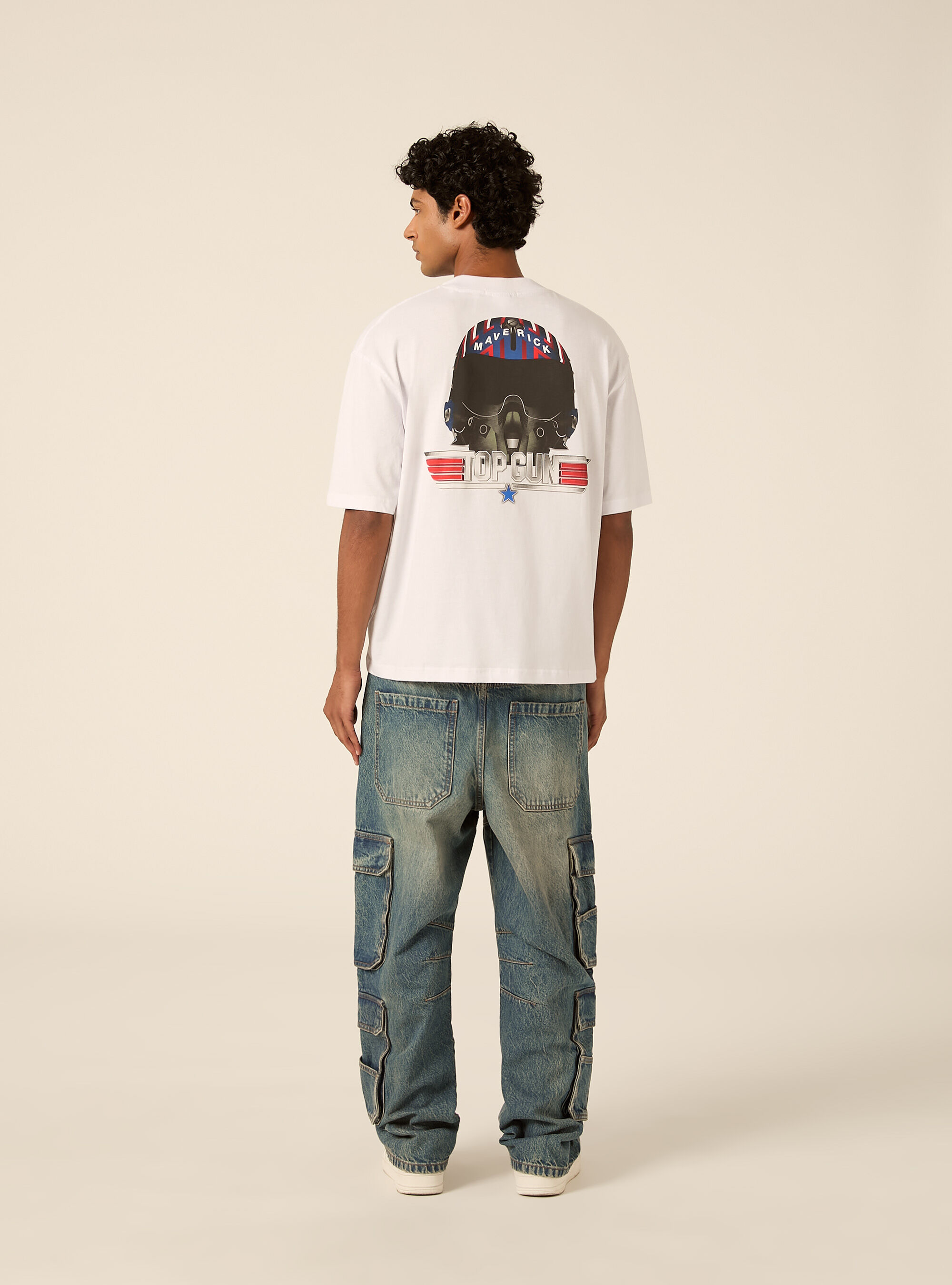 Licenza top gun t-shirt boxy, WH3 WHITE