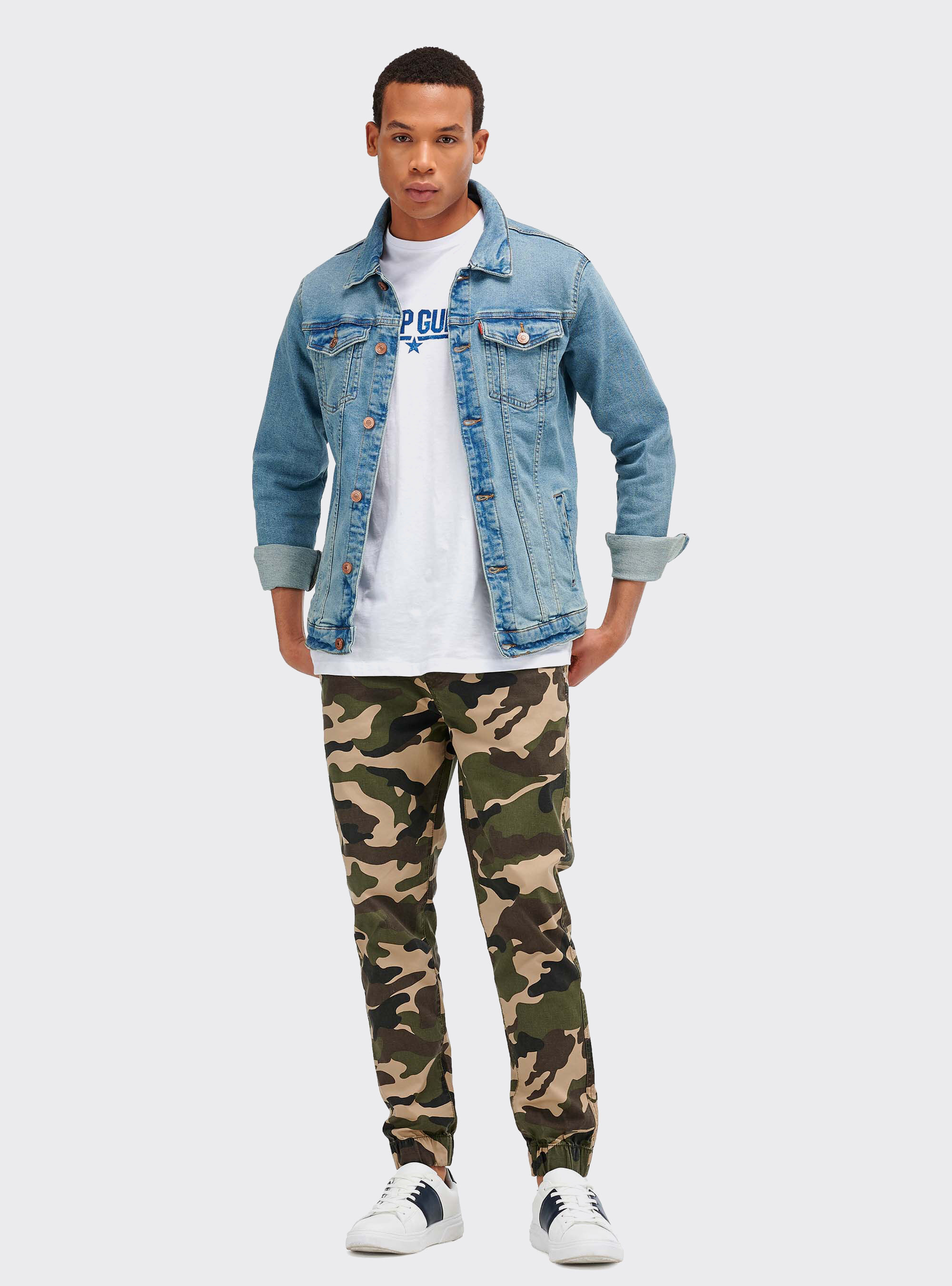 Veste en jean coupe classique