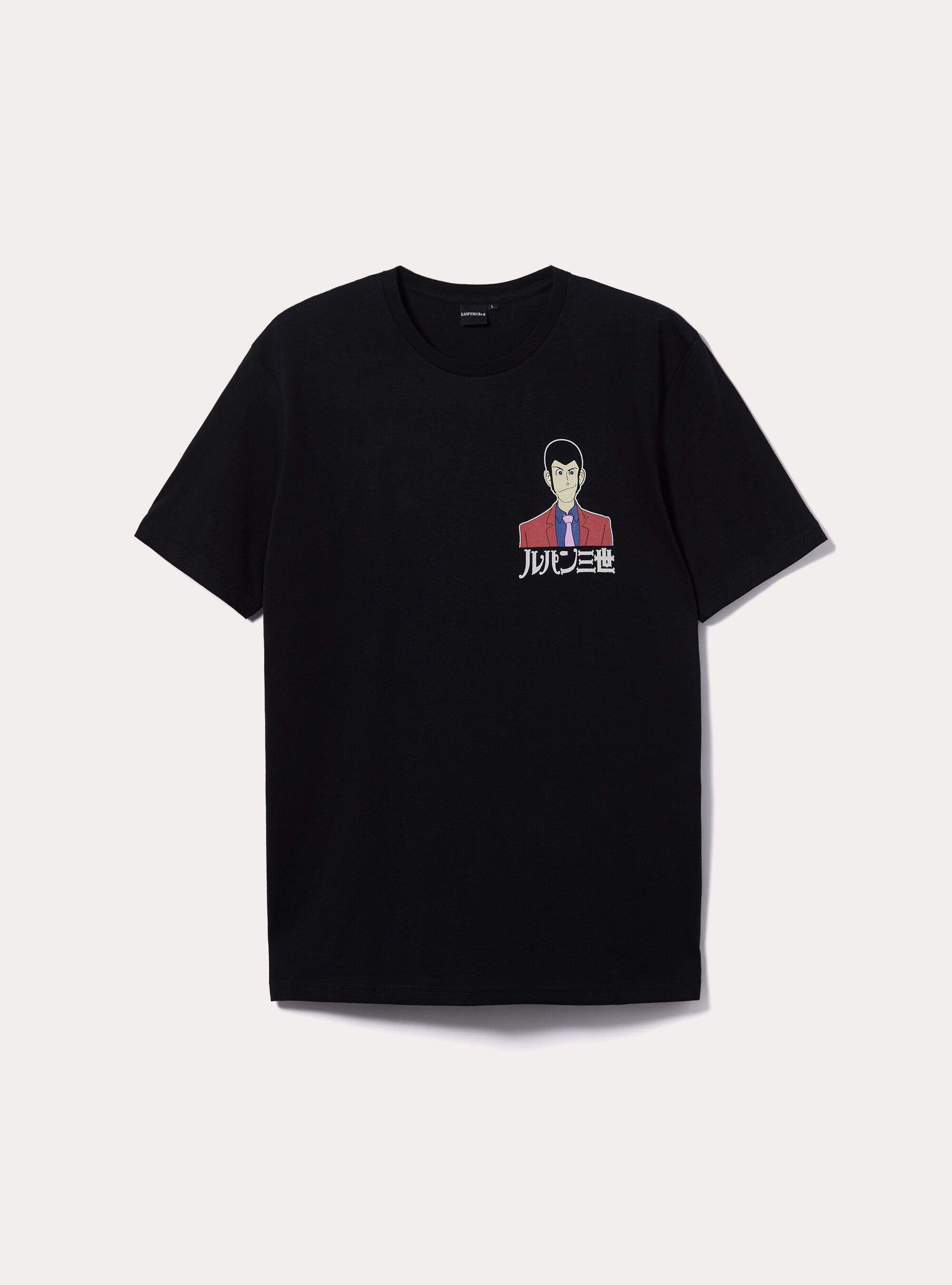 T-shirt licenza lupin, BK1 BLACK