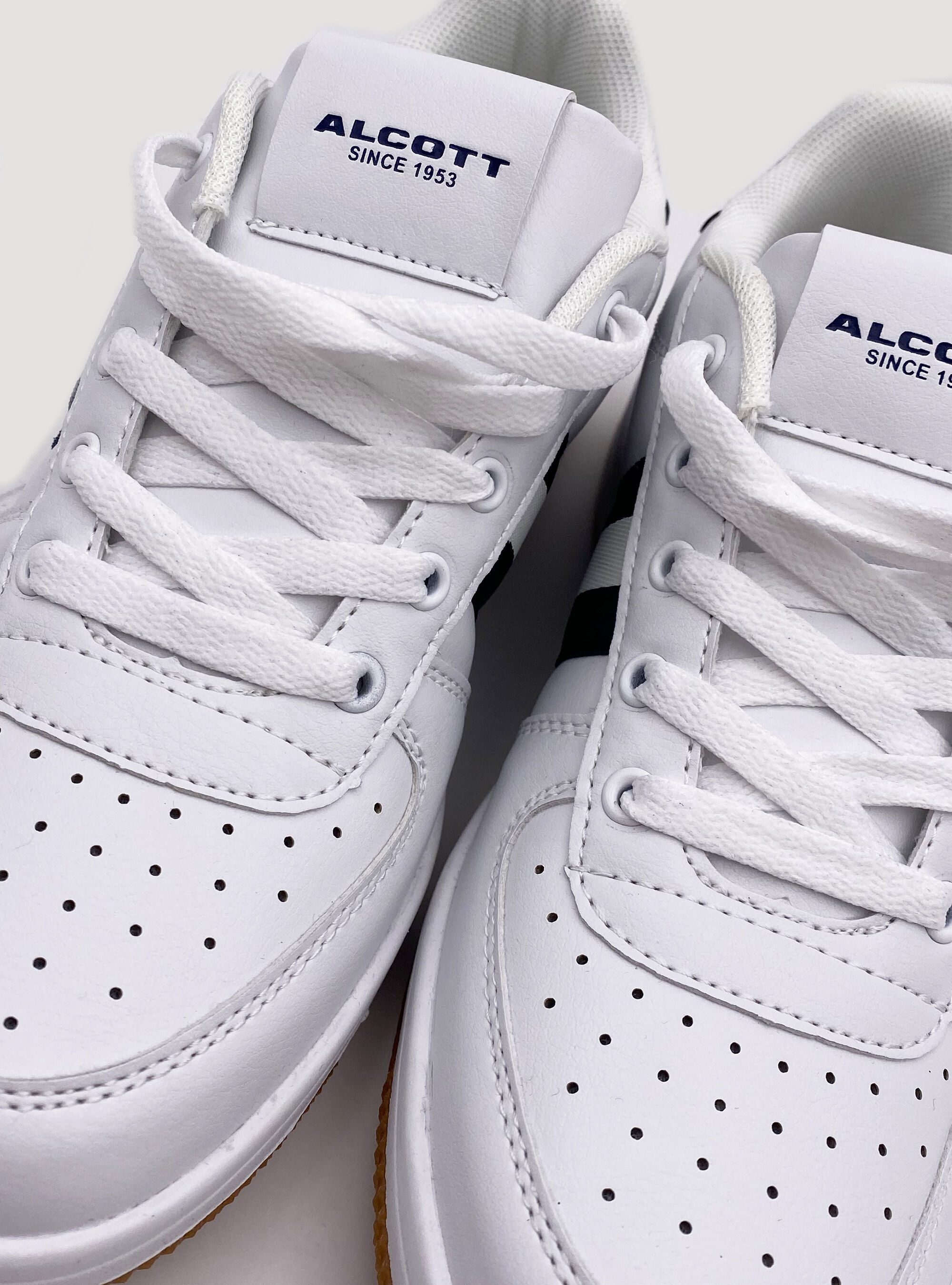 Sneakers con bande a contrasto, WHITE