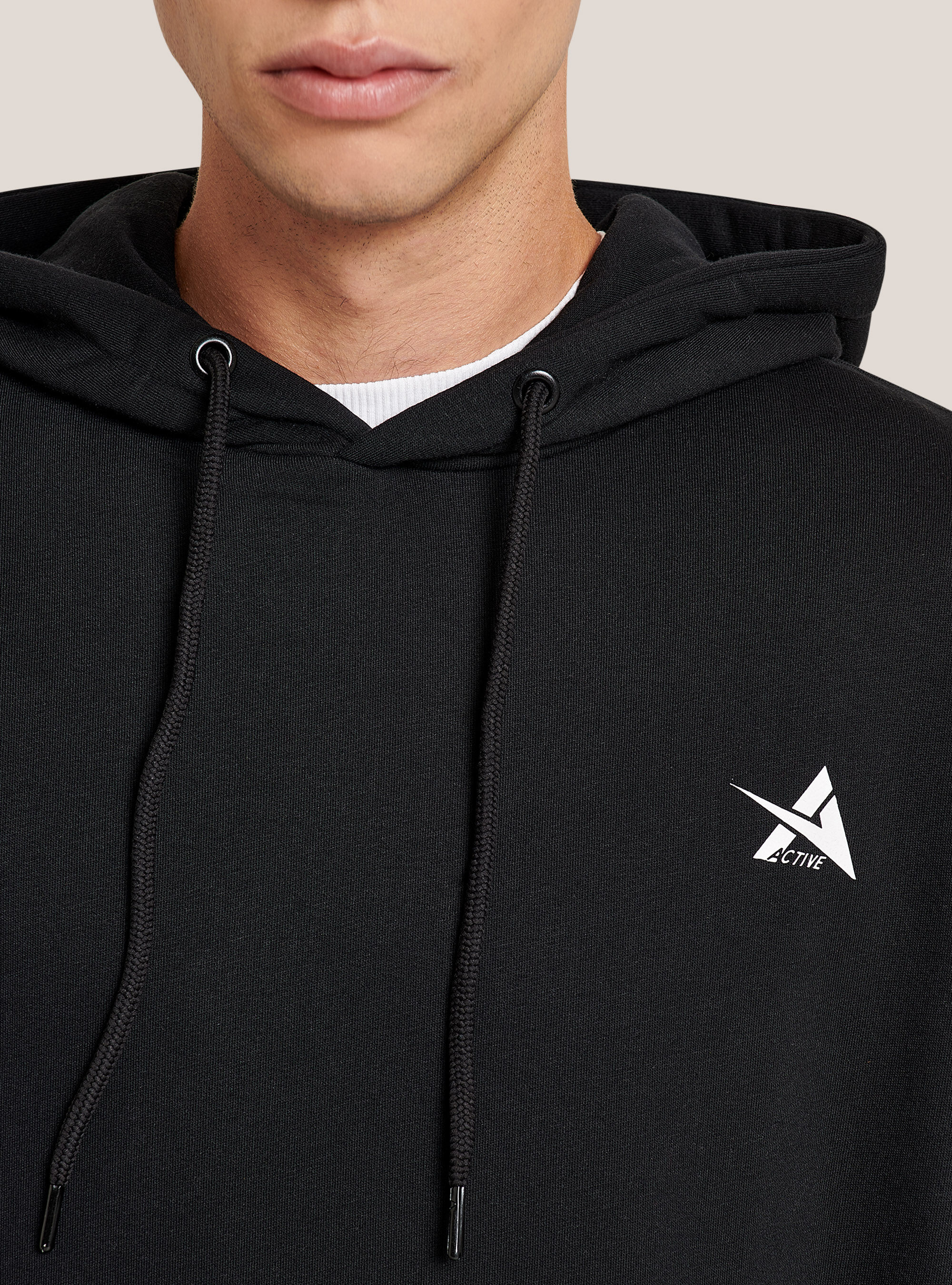 Sweat-shirt en coton surdimensionn&eacute;, C101 BLACK