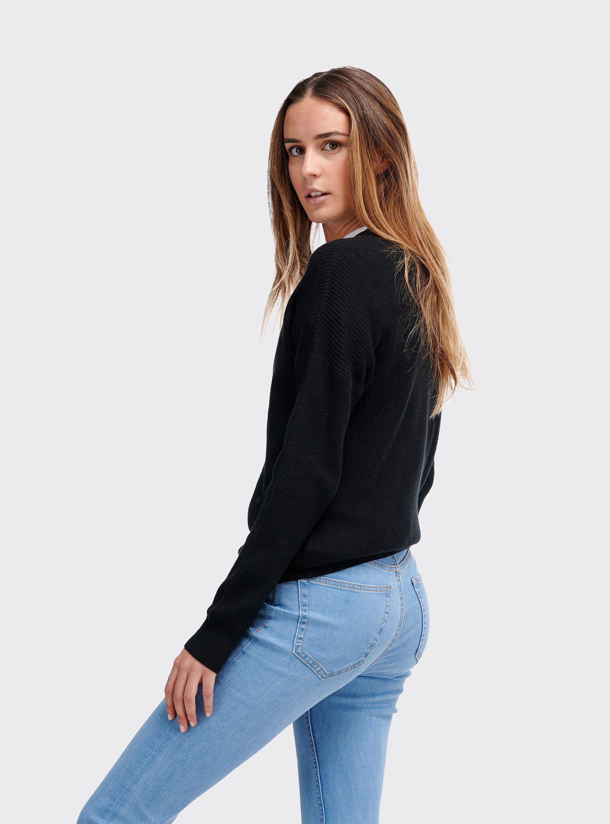 Pullover comfort fit, BLACK