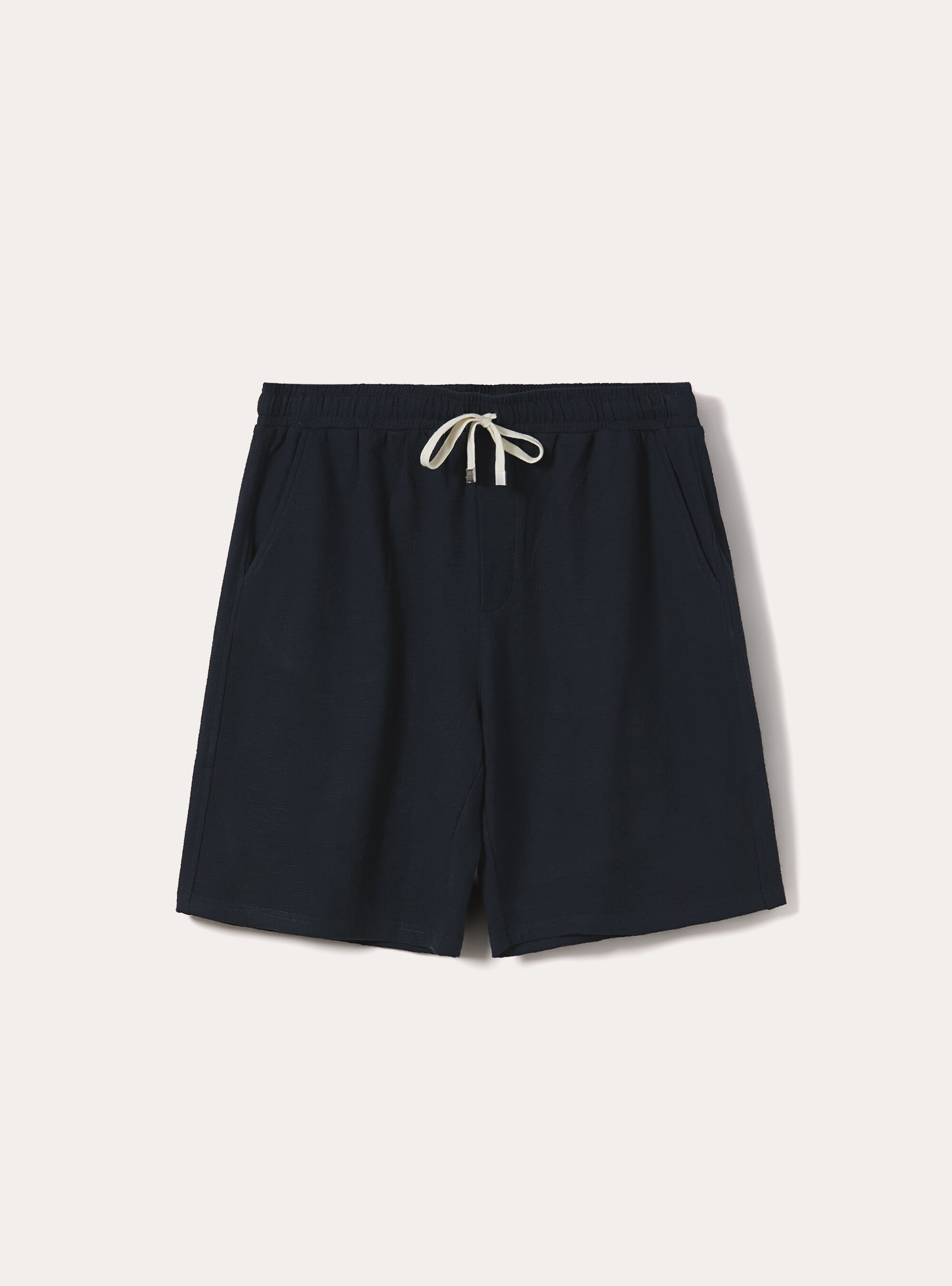 Bermuda in jersey texture regular fit, NA1 NAVY DARK