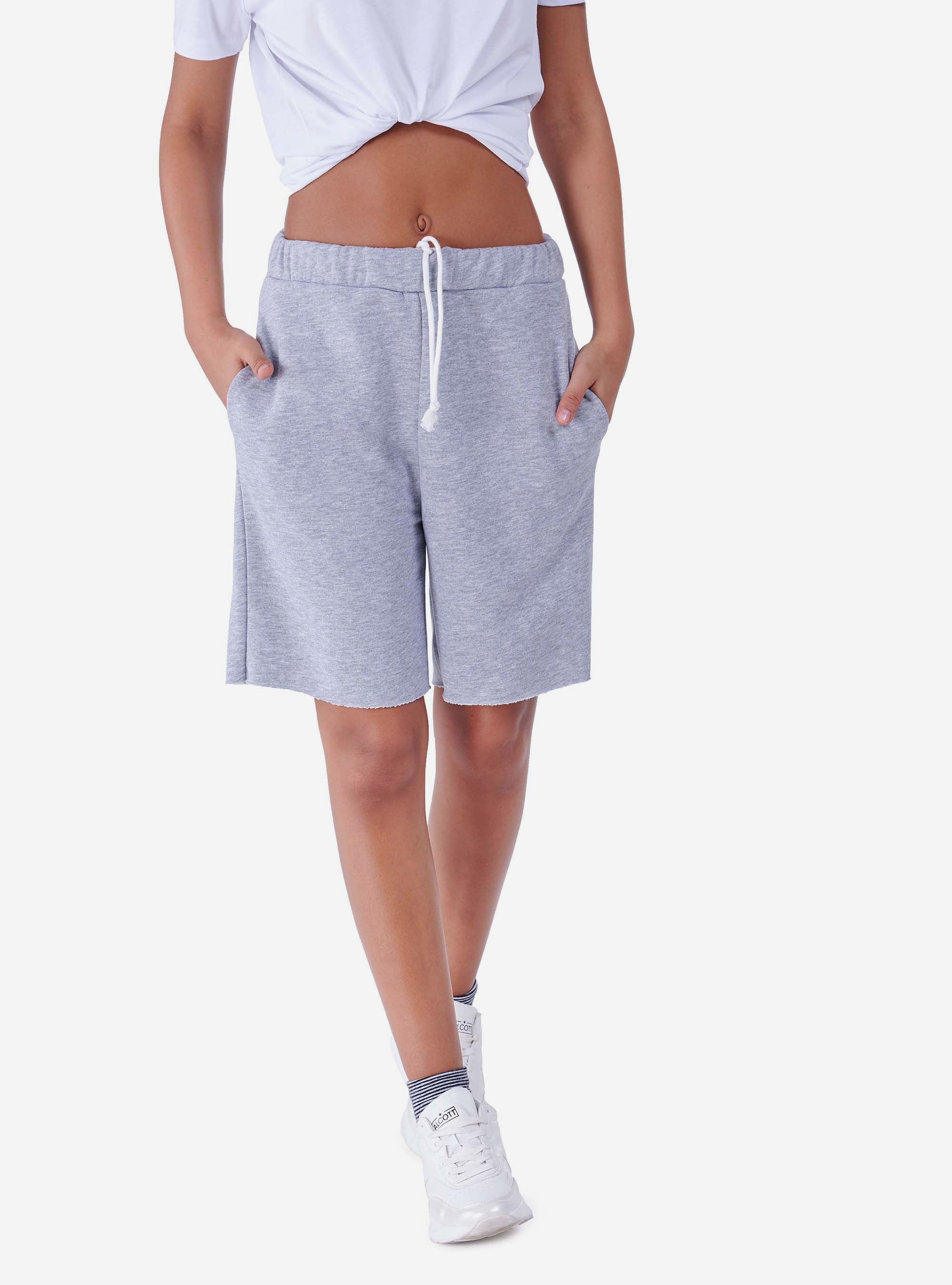 Short en molleton, C143 LIGHT GREY M