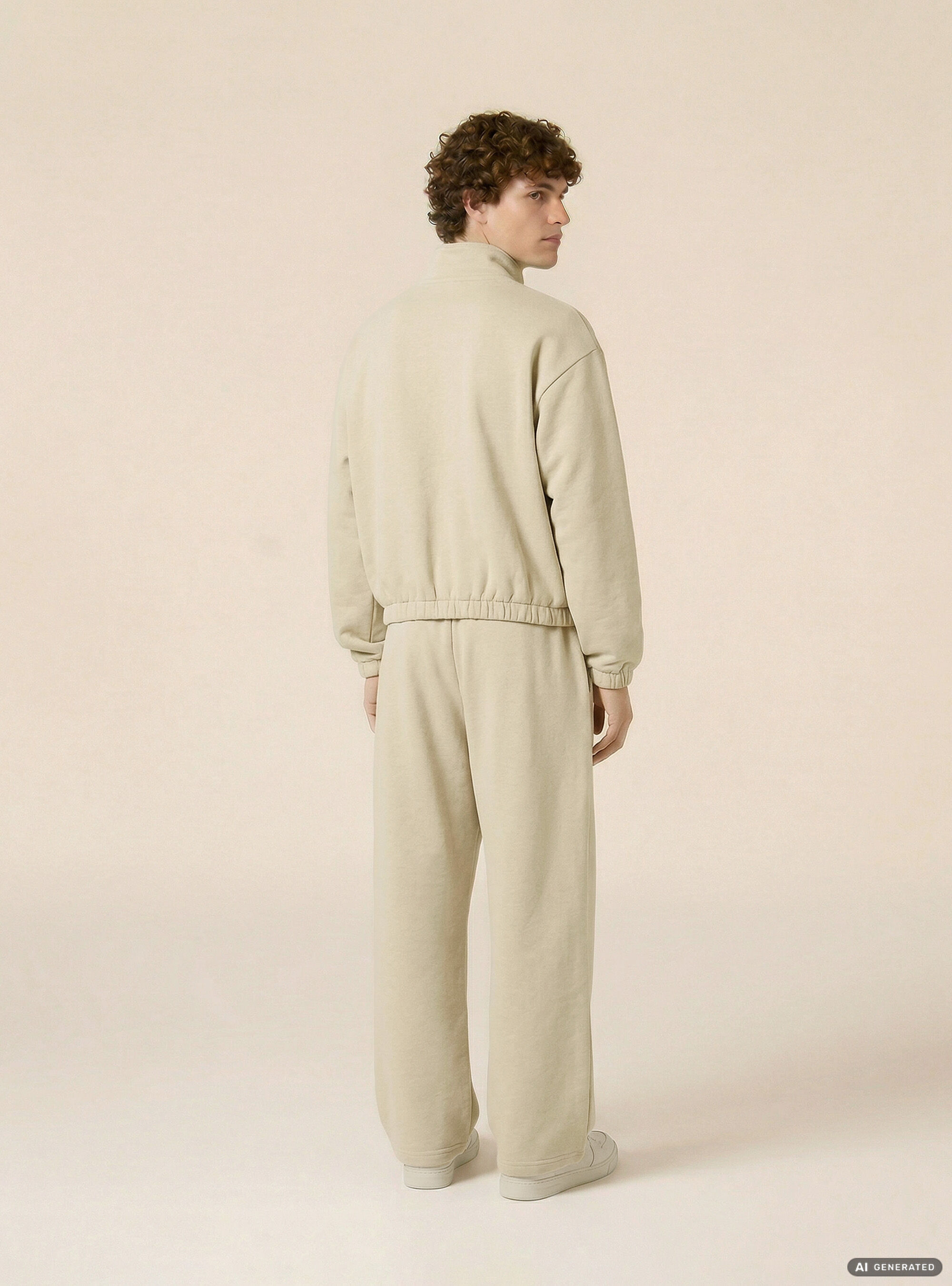 Jogger in felpa baloon fit, BG3 BEIGE LIGHT
