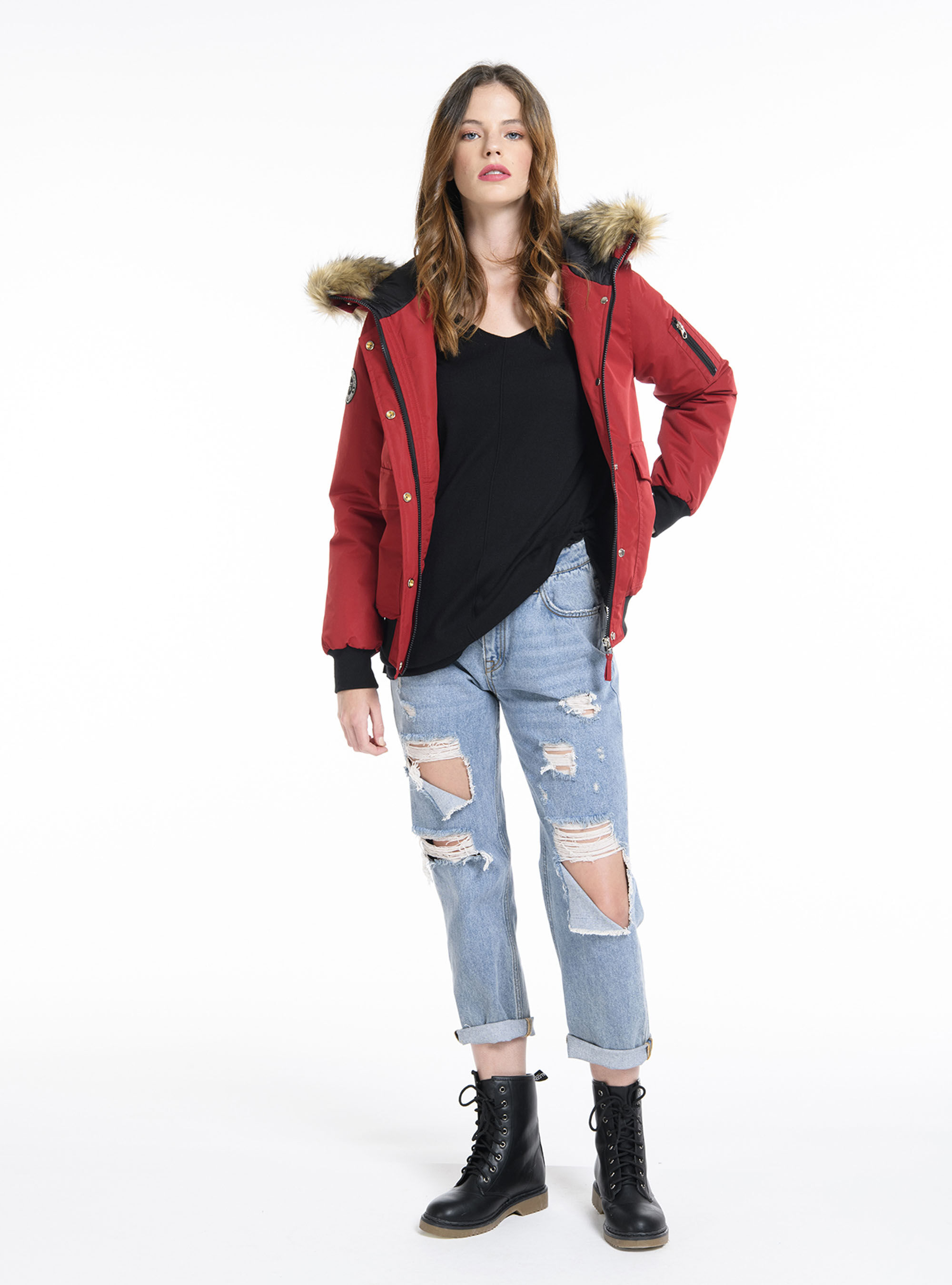 Bomber tecnico donna, C350 RED