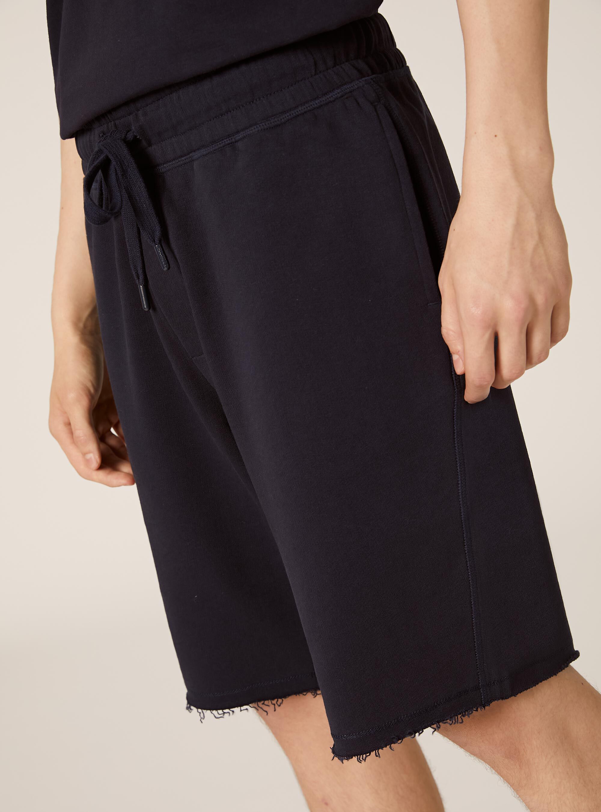 Cotton jogger bermuda shorts, NA1 NAVY DARK
