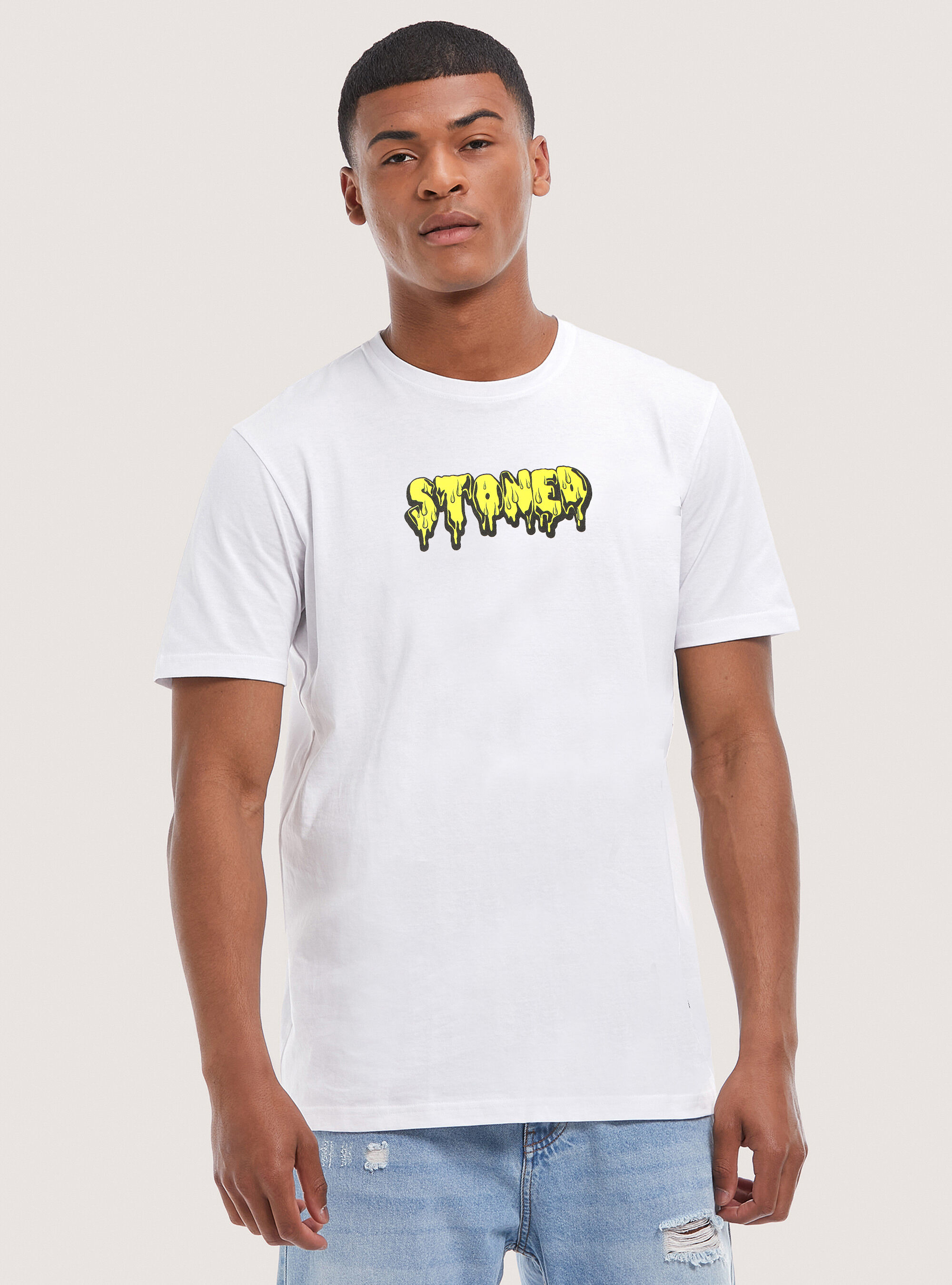 Maglietta con stampa Stoned, WH2 WHITE