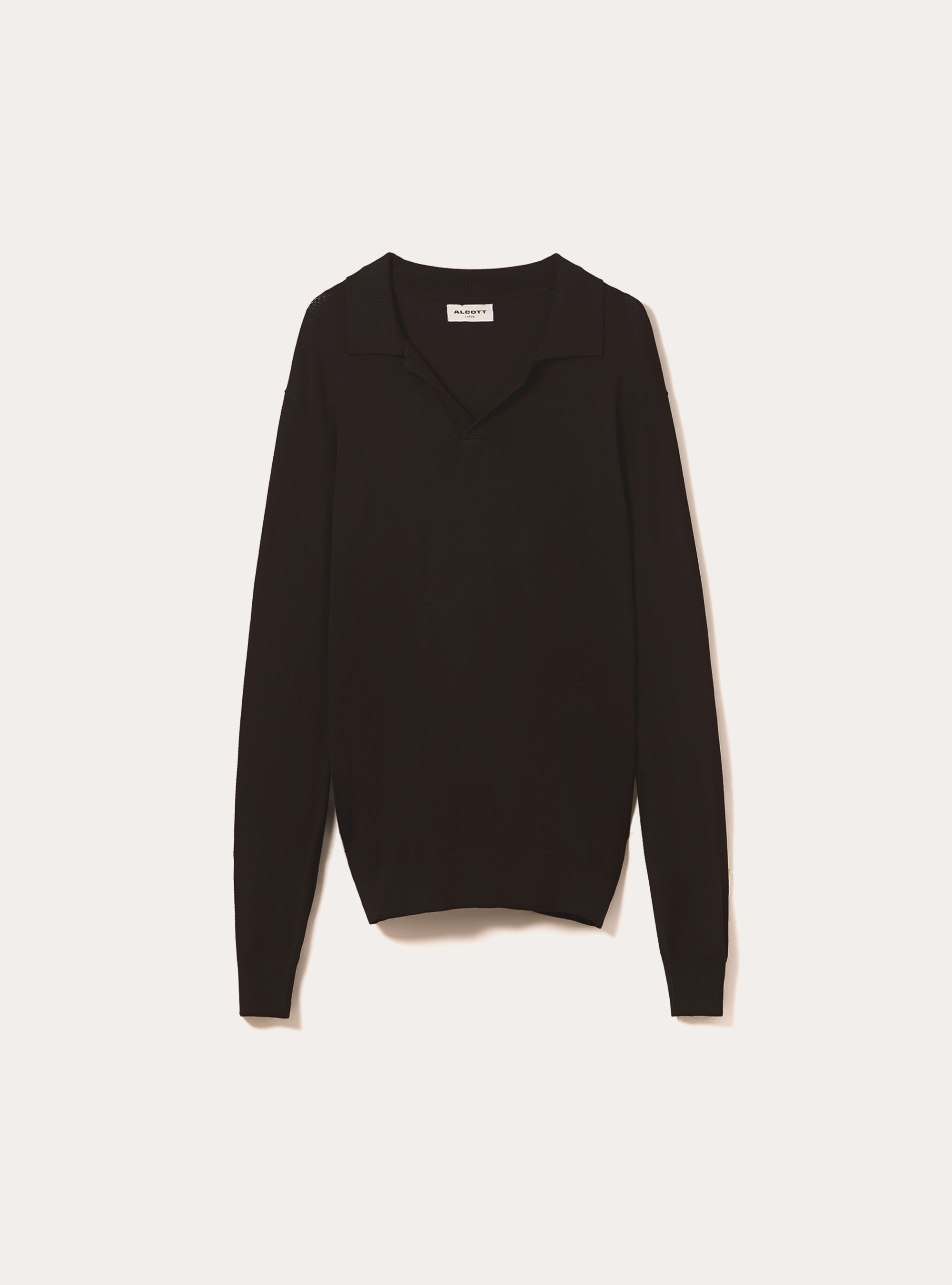 Polo en maille douce, BK1 BLACK