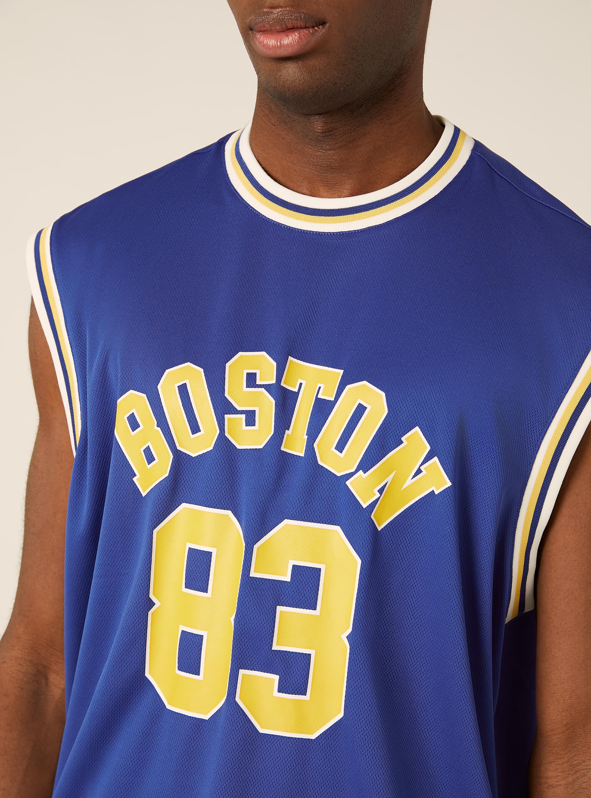 Varsity Print Boxy Fit Tank Top, RY2 ROYALE MEDIUM
