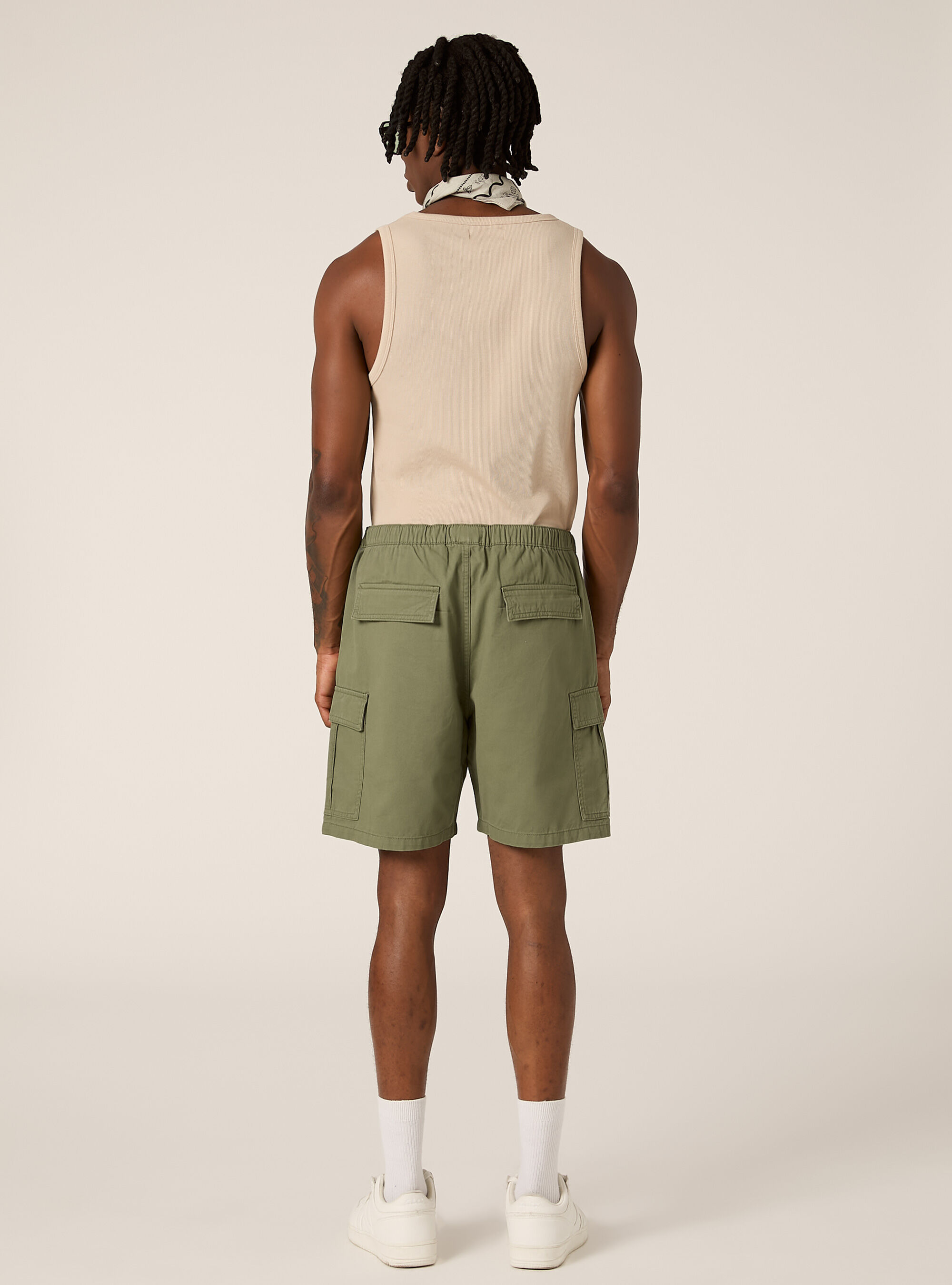 Cargo-Bermudashorts aus Twill mit Kordelzug, KY2 KAKY MEDIUM