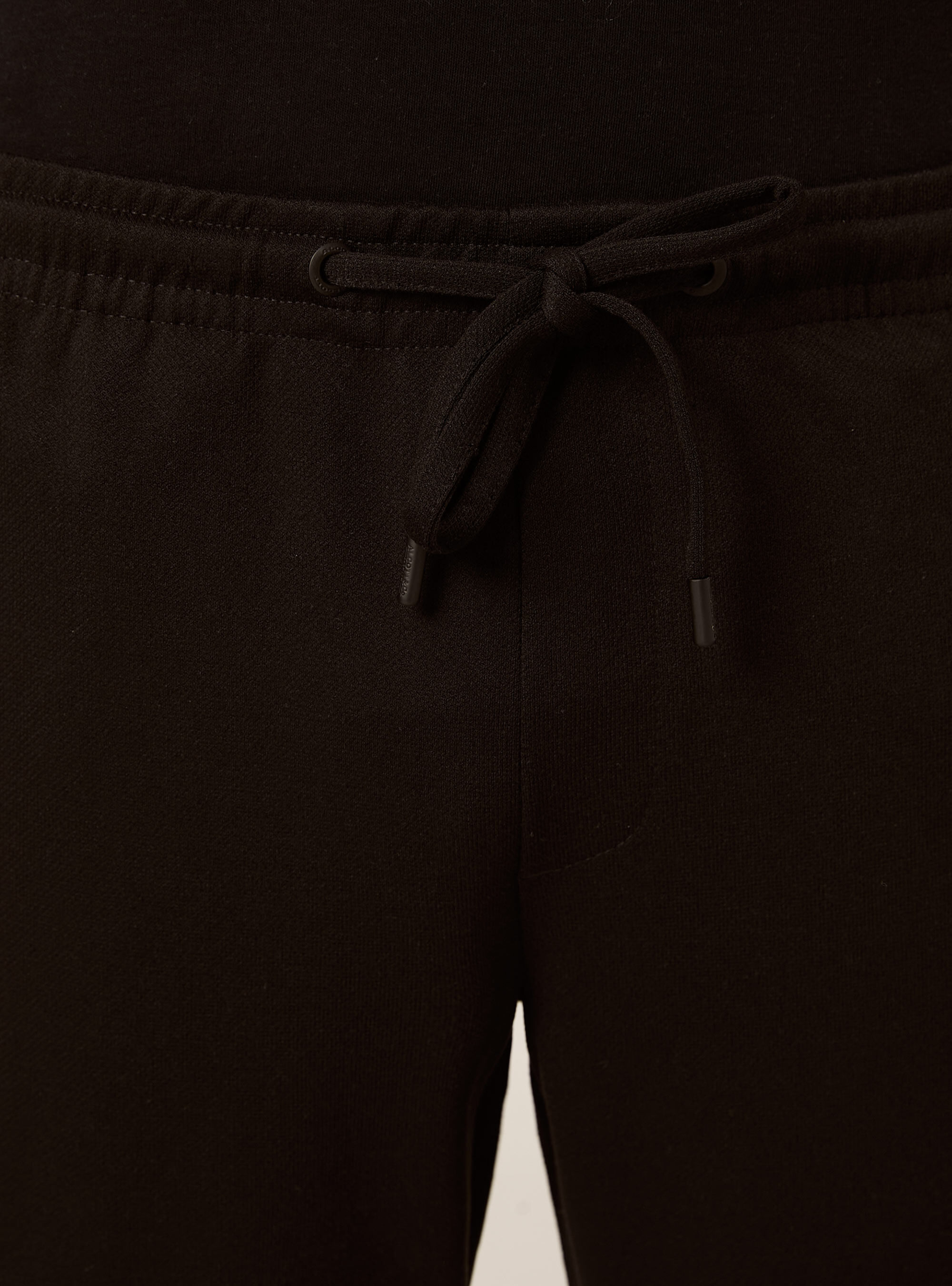 Pantaloni con vita jogger honeycomb, NERO
