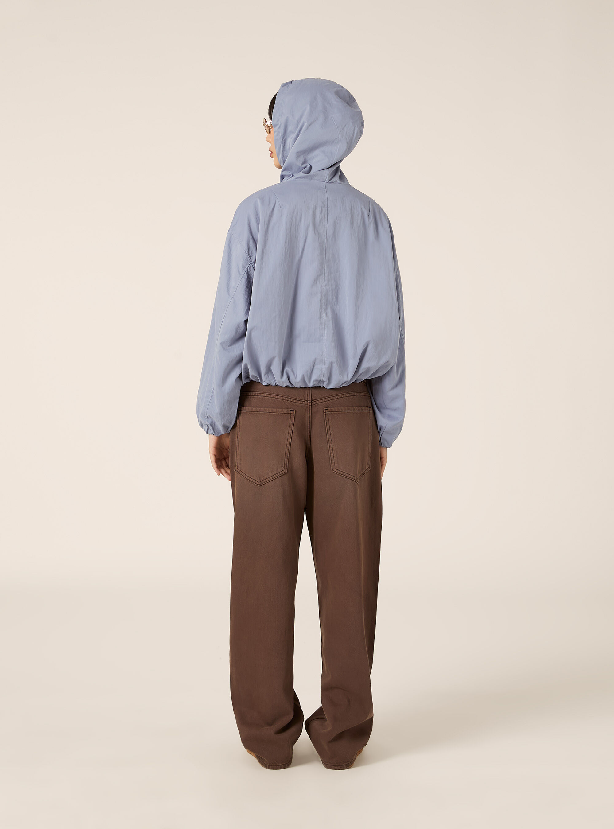 Giacca cappuccio balloon fit, AZ1 AZURE DARK