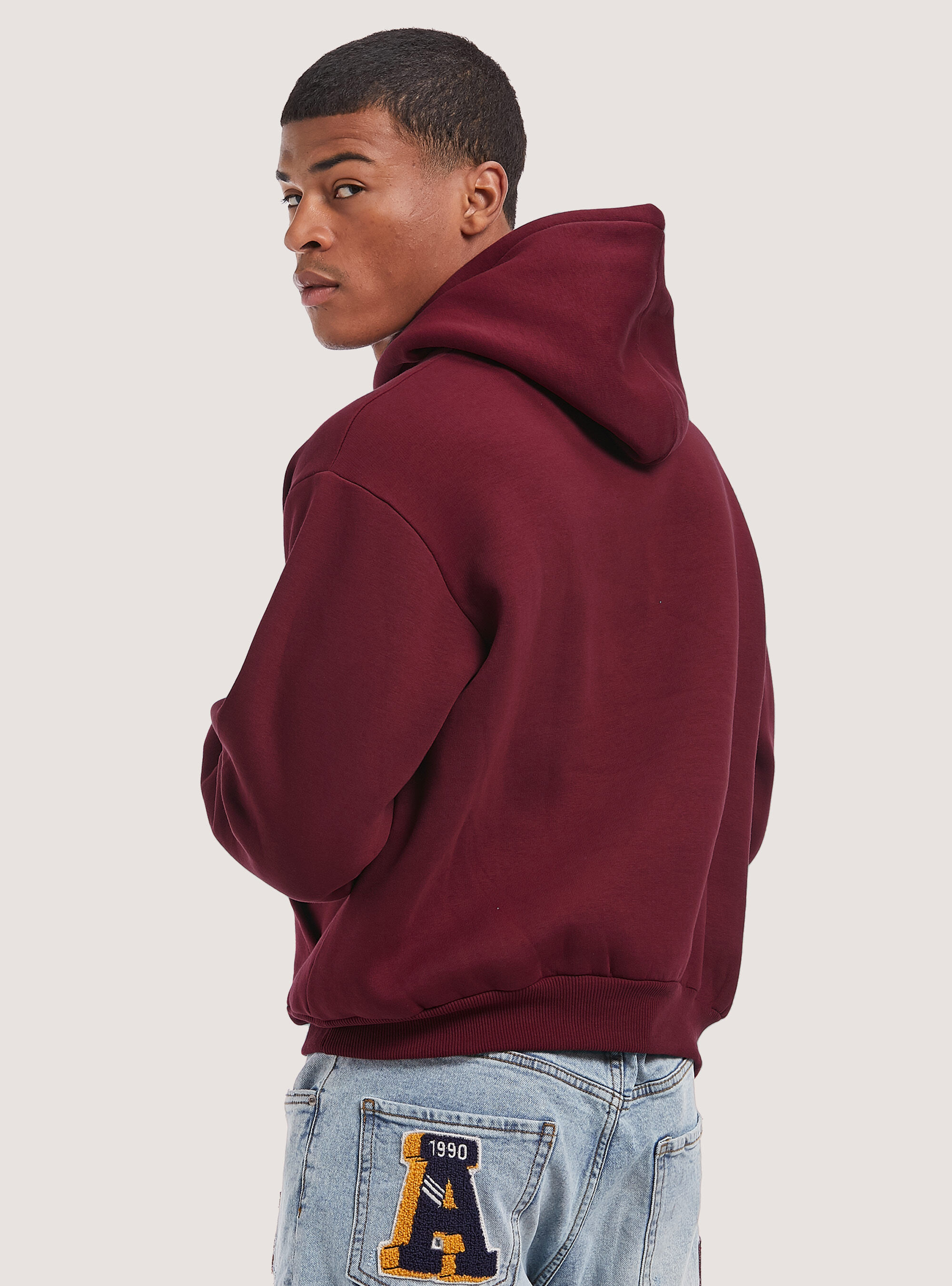 Burgundy sales hooded sweatshirt