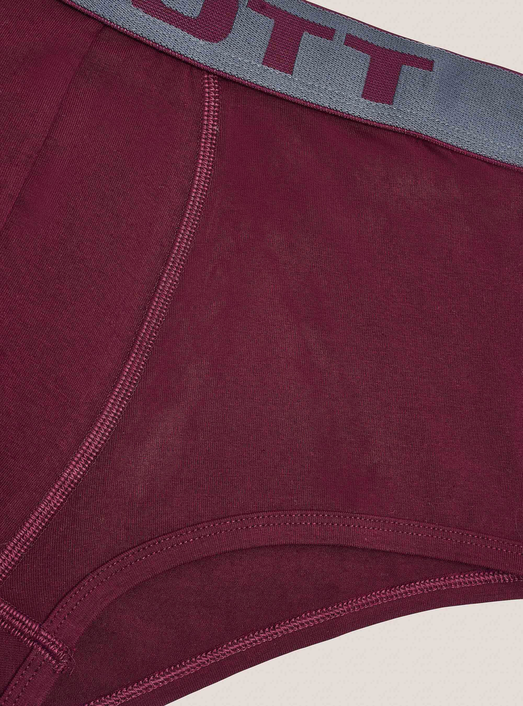 Stretch cotton boxer shorts with logo, BORDEAUX