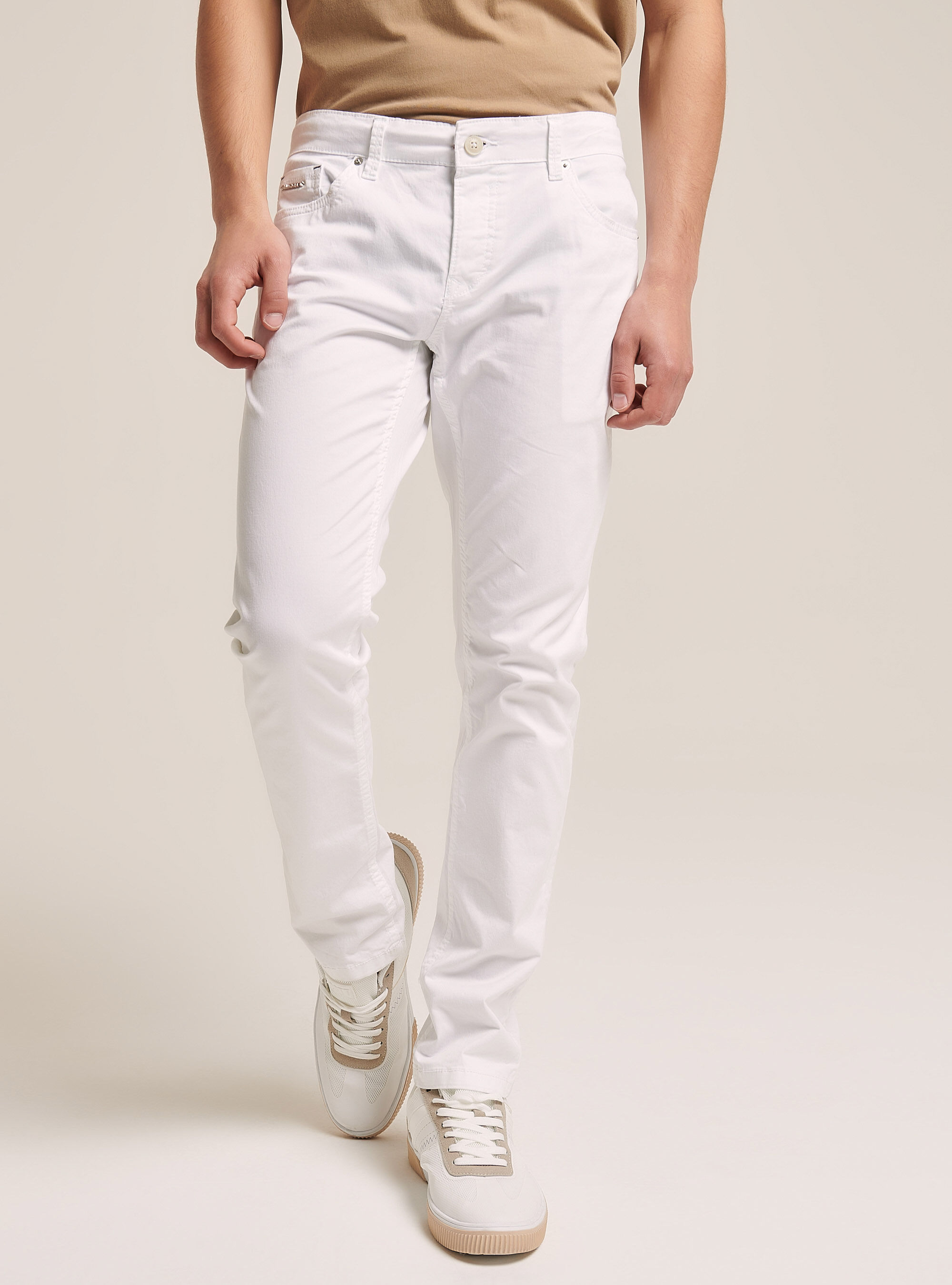 Super skinny trousers, WHITE