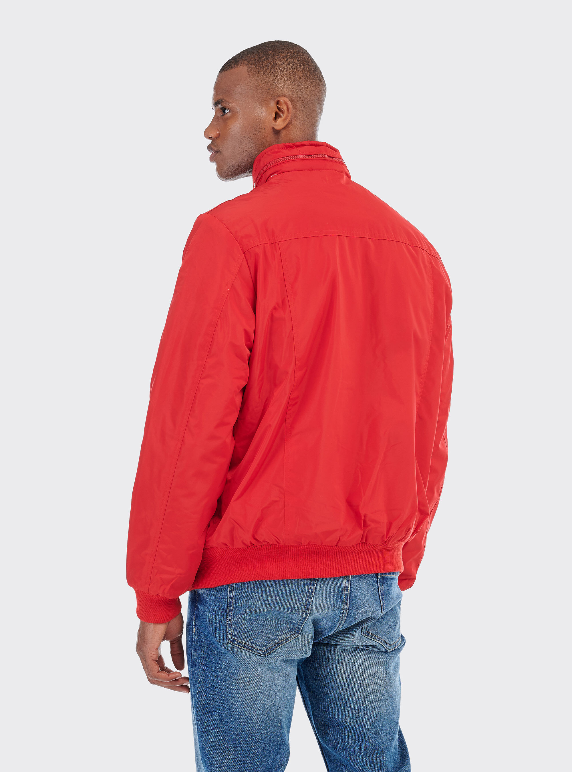 BASIC BOMBER JACKET, RED