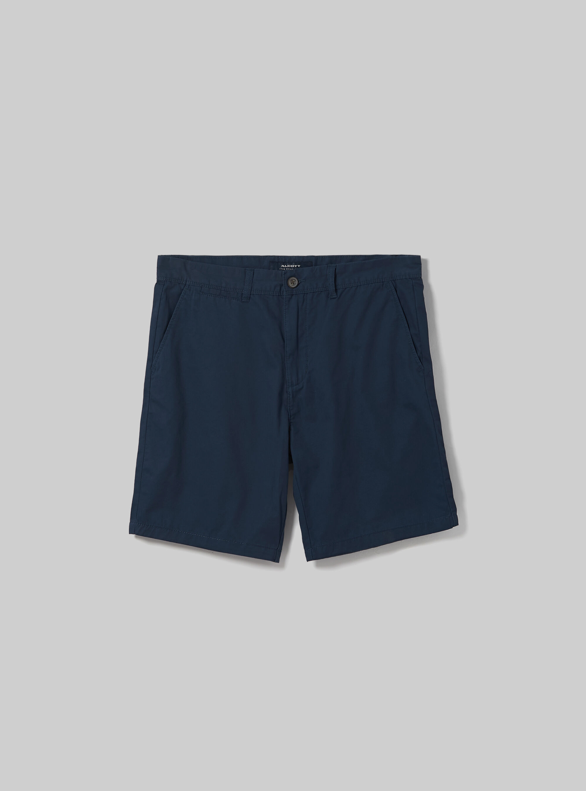 Bermudas de sarga de ajuste liso, NA1 NAVY DARK