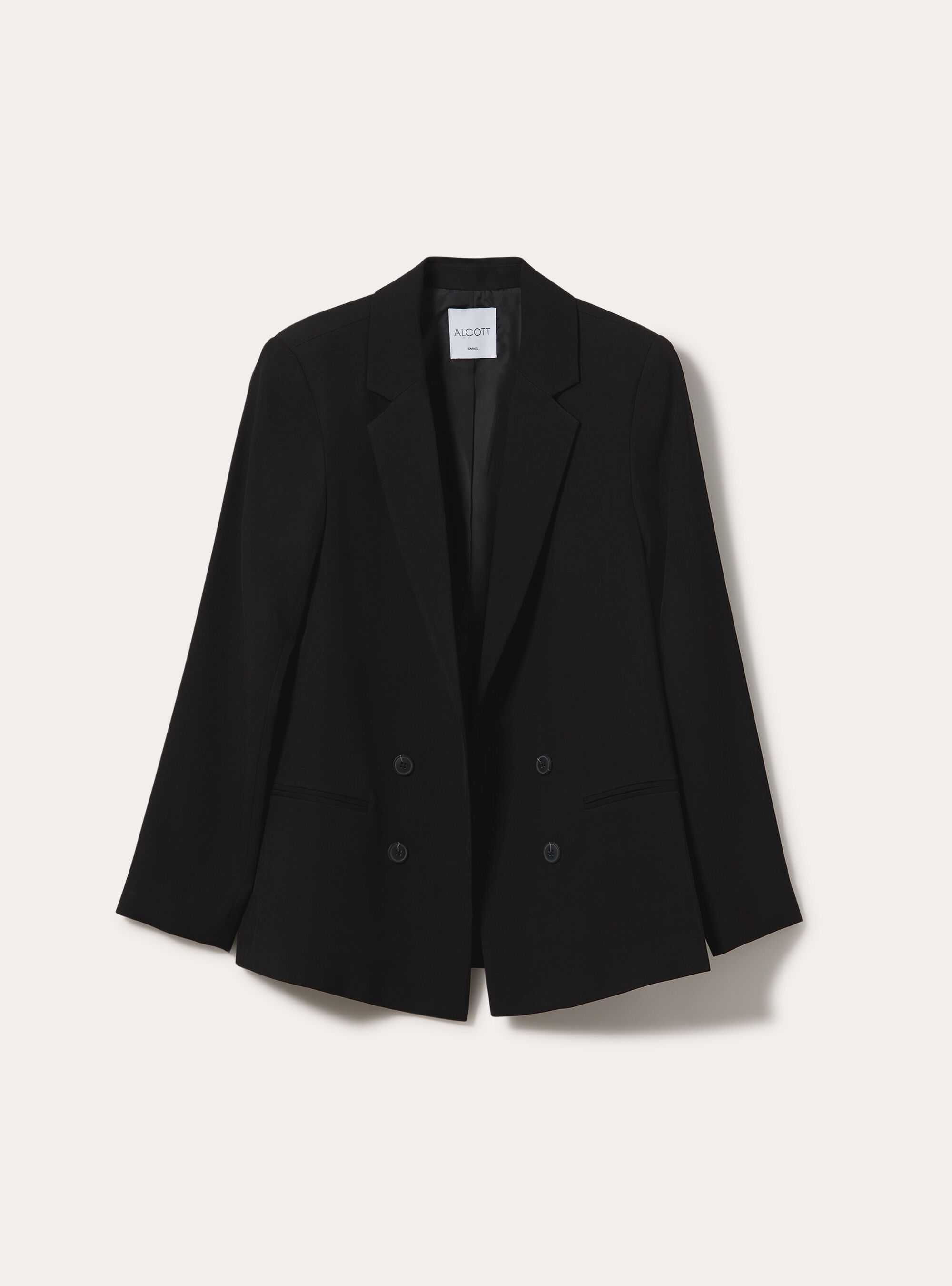 Giacca basic aperto doppiopetto, BK1 BLACK