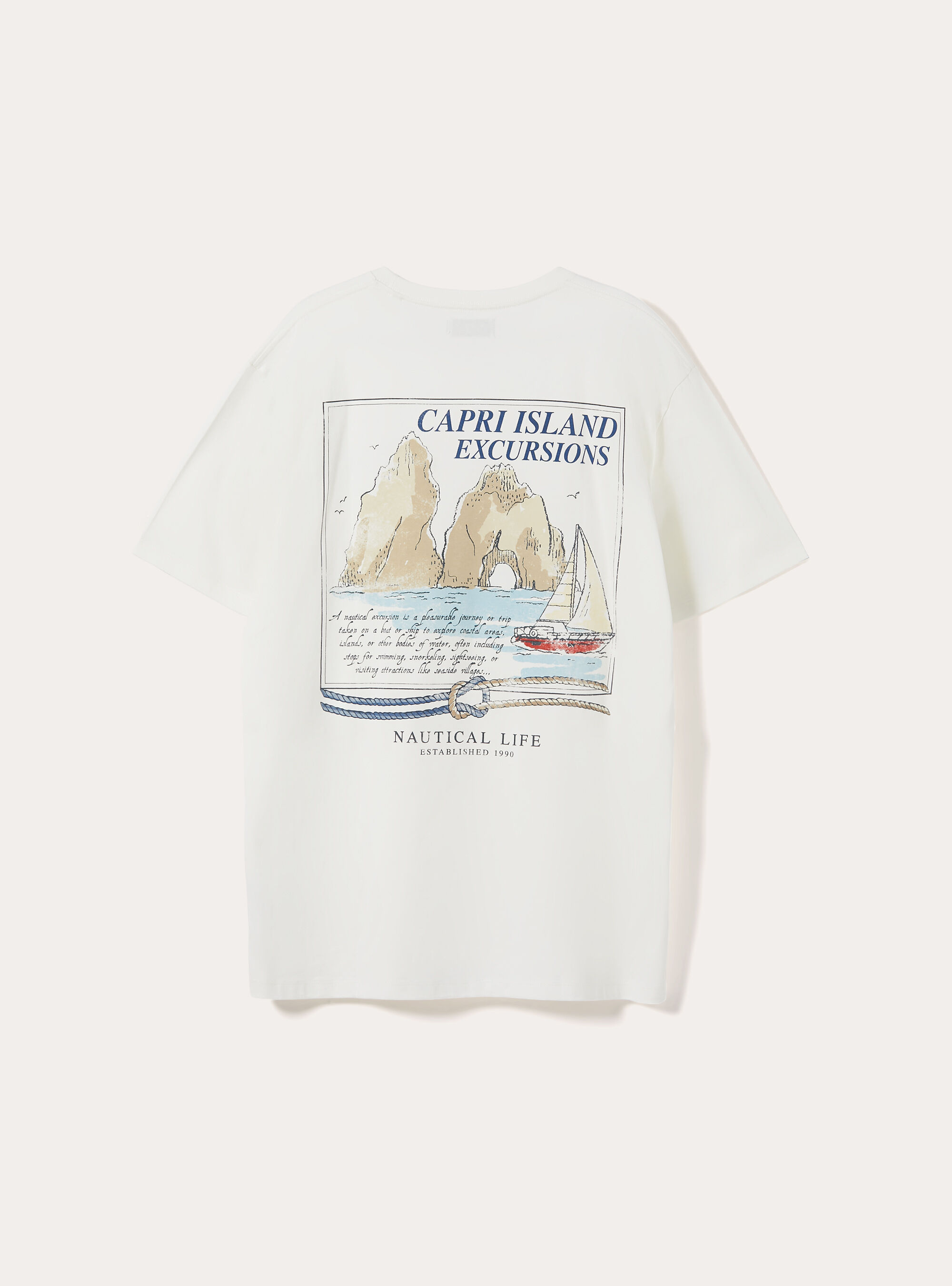 Camiseta Boxy Fit Capri Amore Mio, WH2 WHITE
