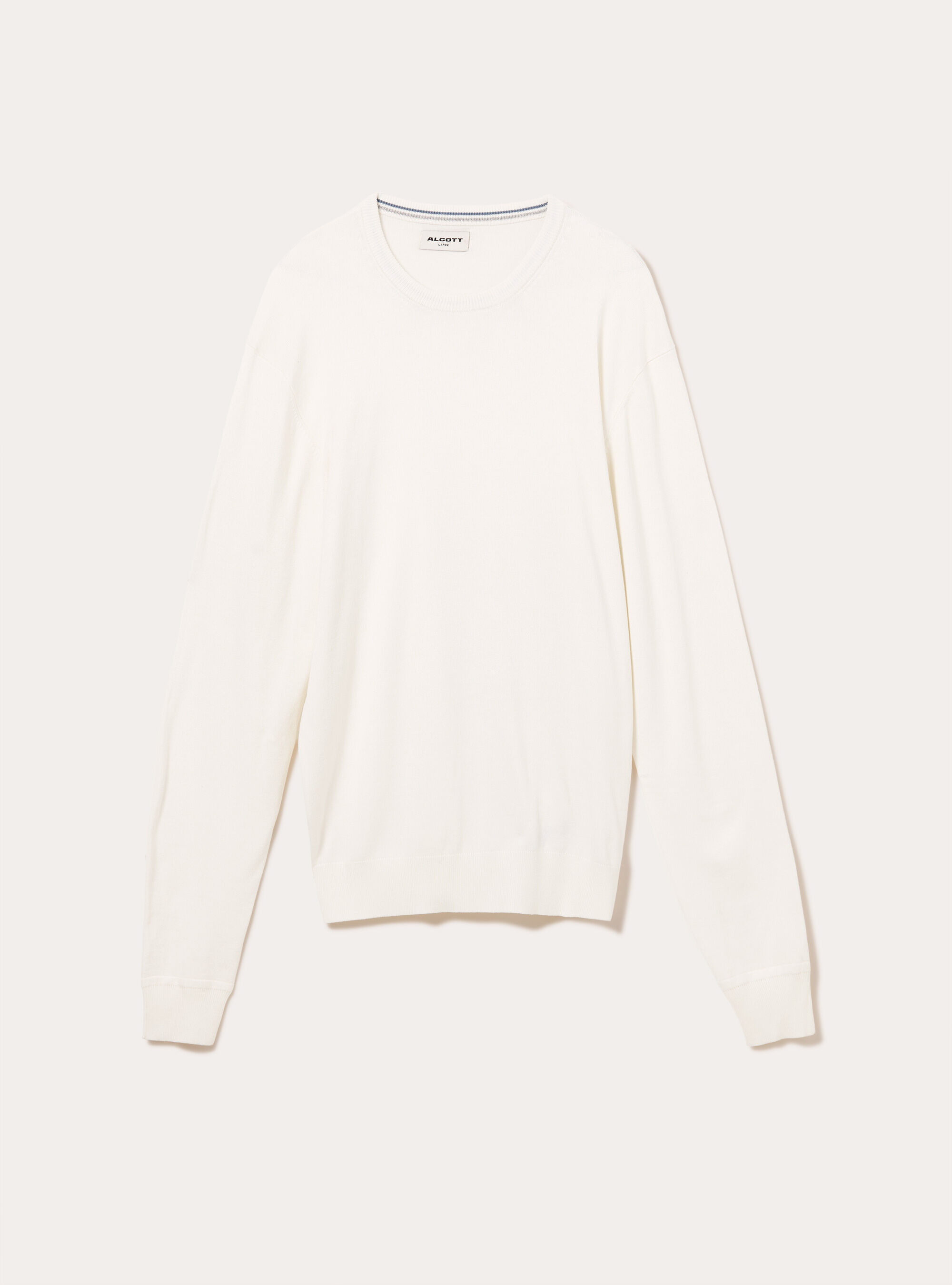 Jersey de cuello redondo de viscosa Ecovero, WH2 WHITE