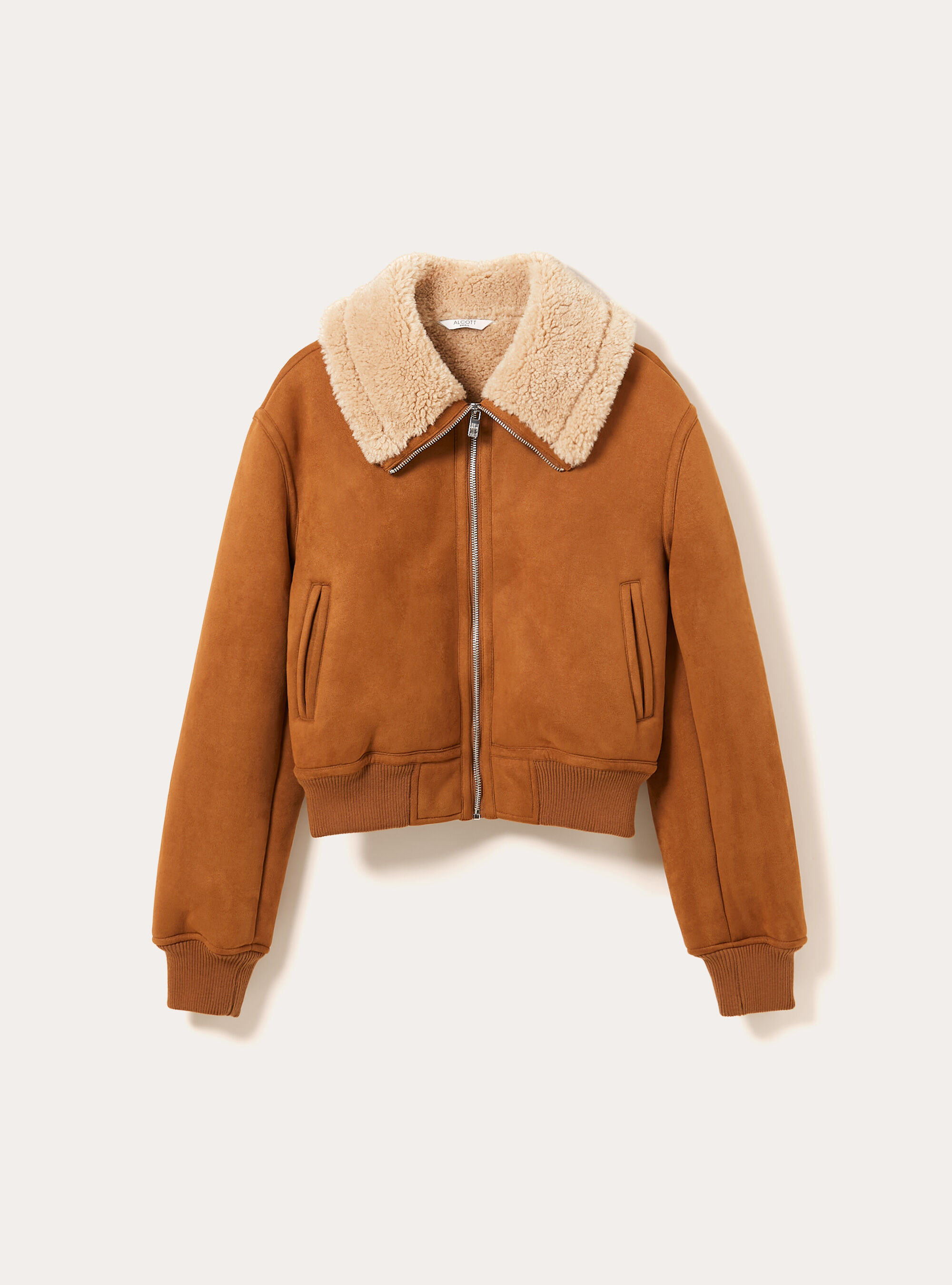 Suede-effect jacket, TB2 TOBACCO MEDIUM