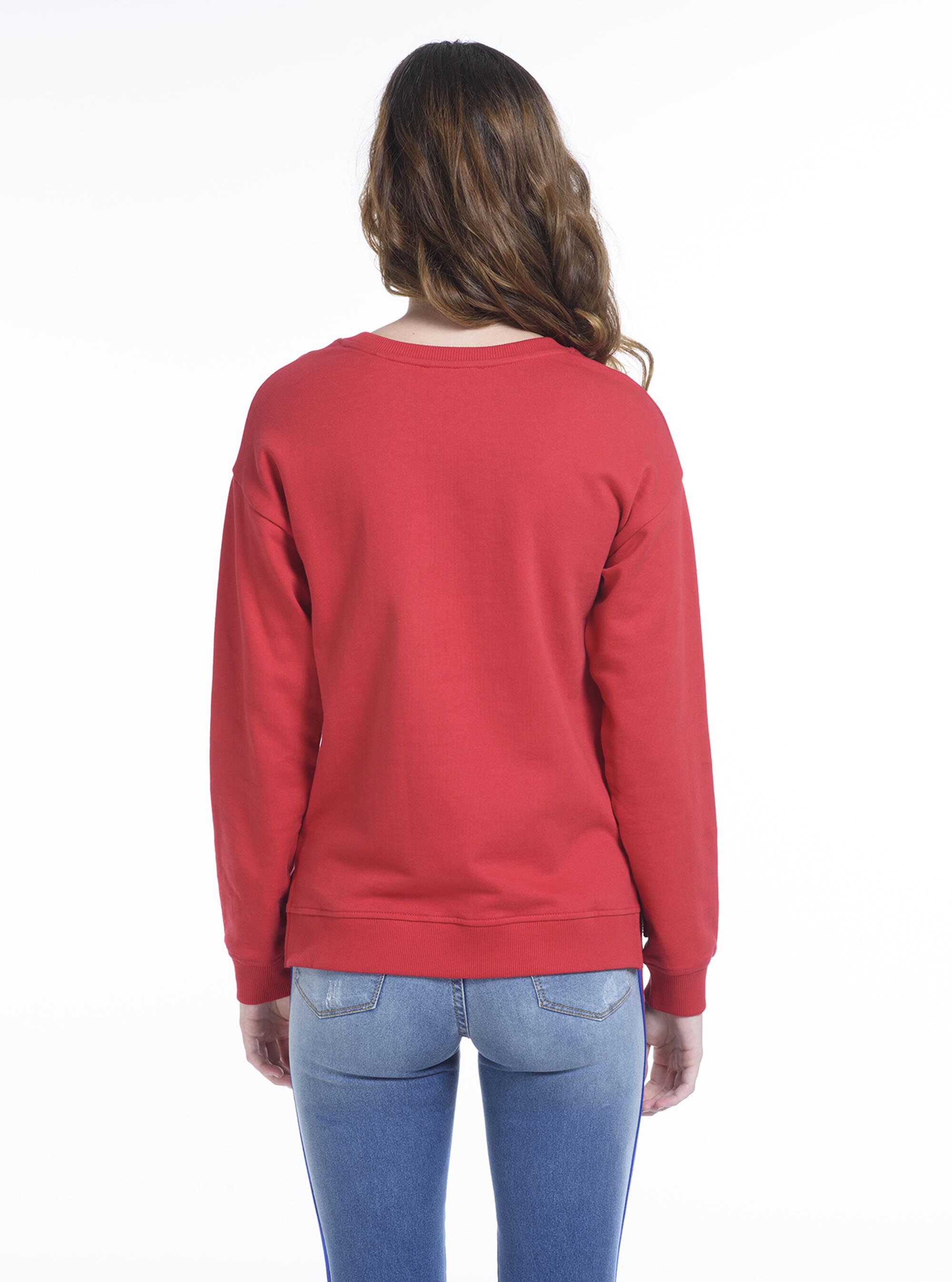 Felpa con stmpa lettering, RED