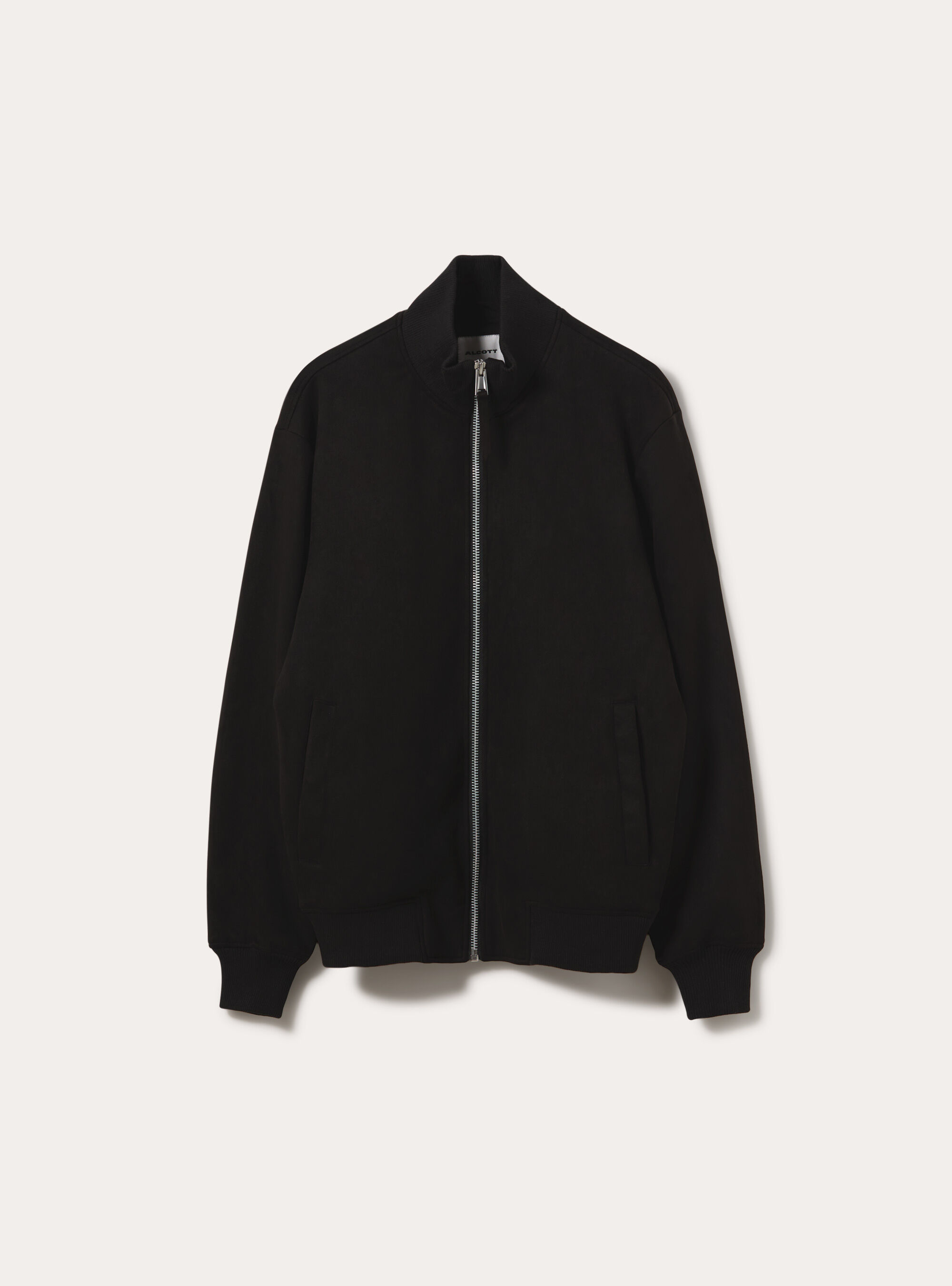 Giubbotto bomber effetto suede, BK1 BLACK