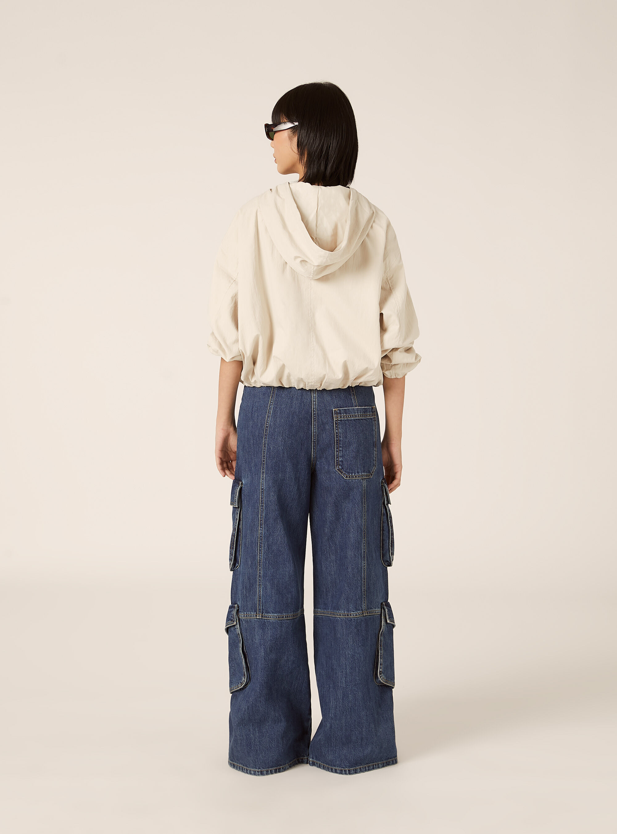 Giacca cappuccio balloon fit, BG3 BEIGE LIGHT