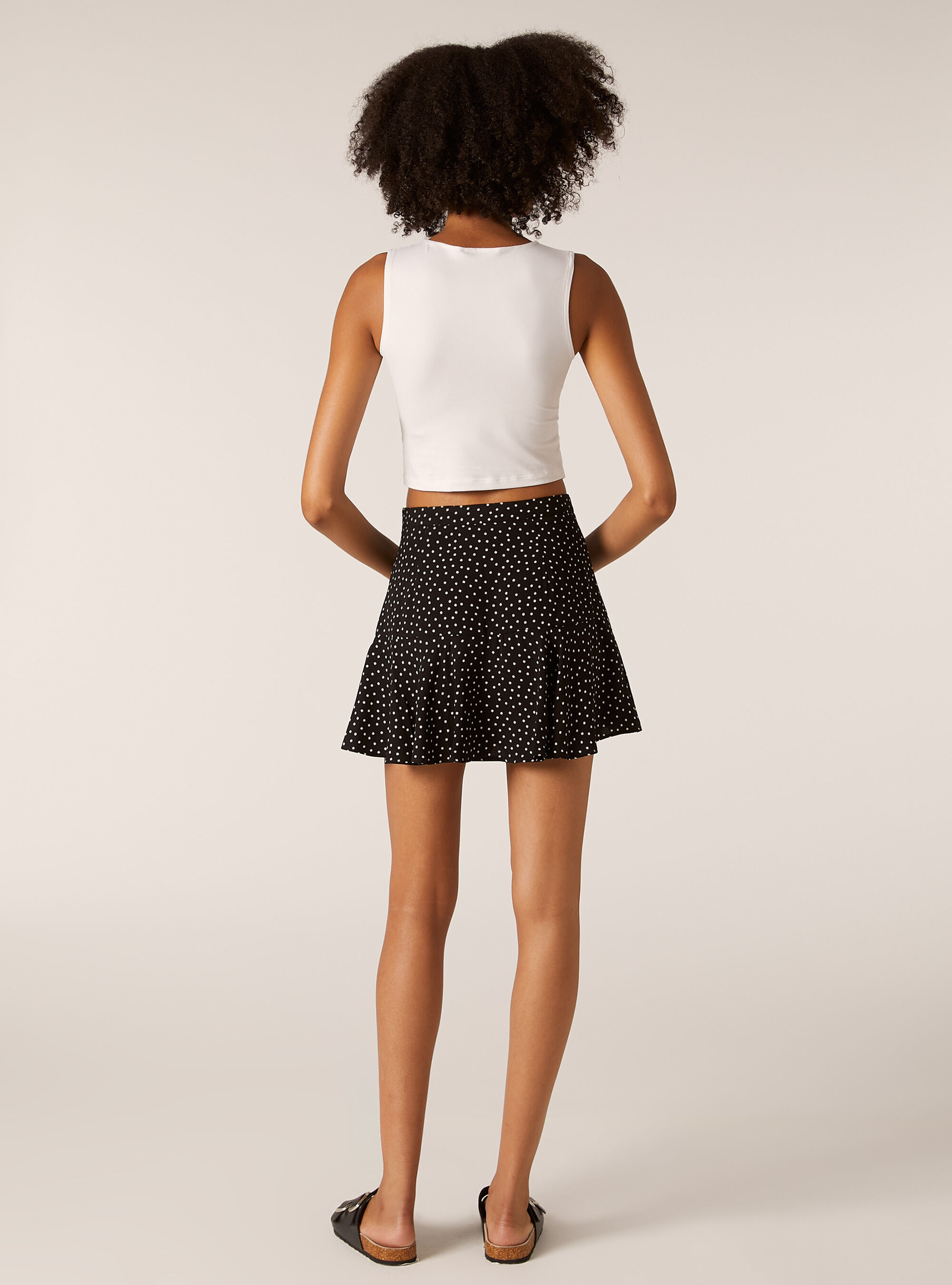 Canotta basic crop in jersey elastico, WH2 WHITE