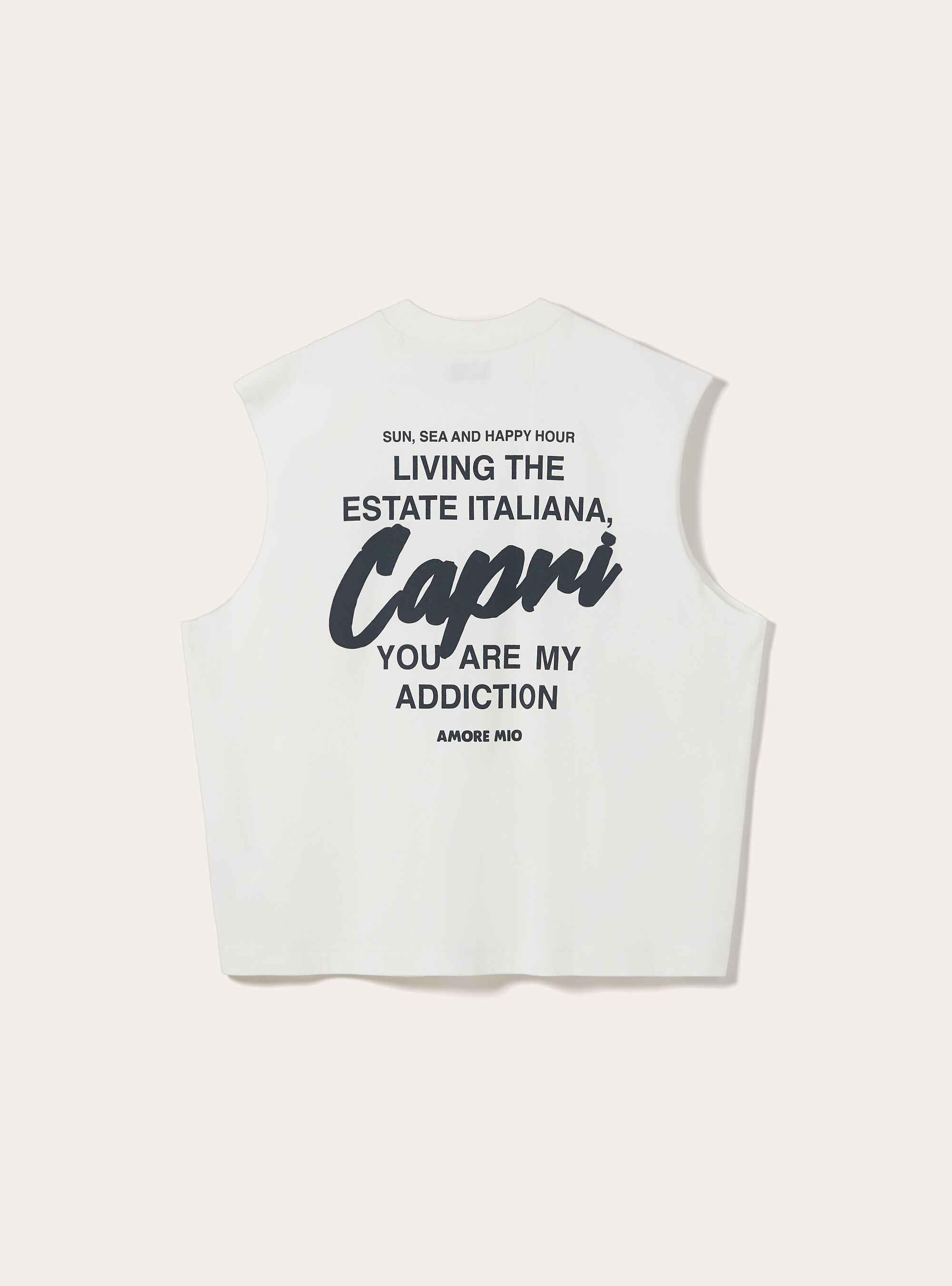 Canotta boxy fit capri amore mio, WH2 WHITE
