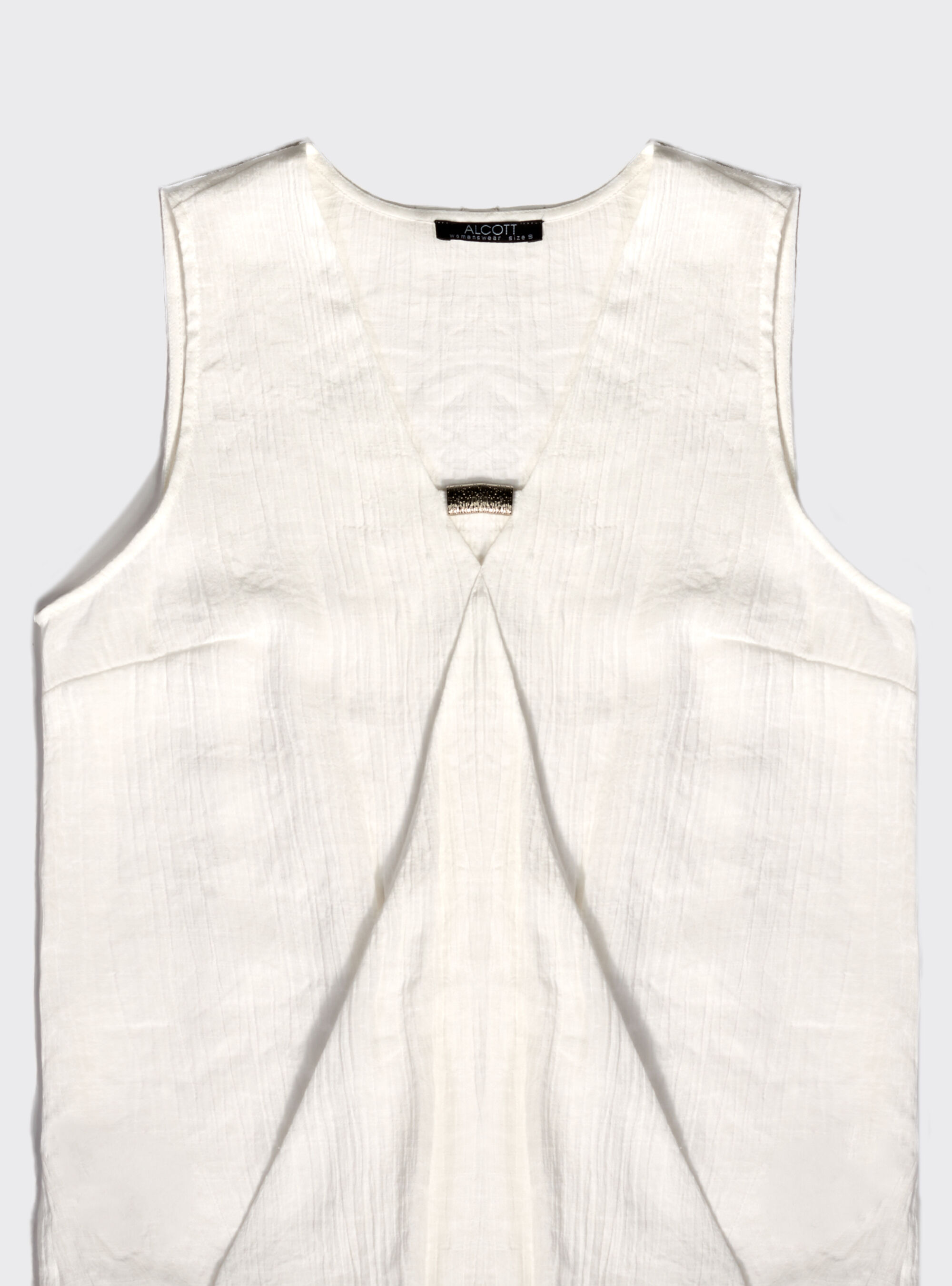 Blusa con gema, BLANQUECINO